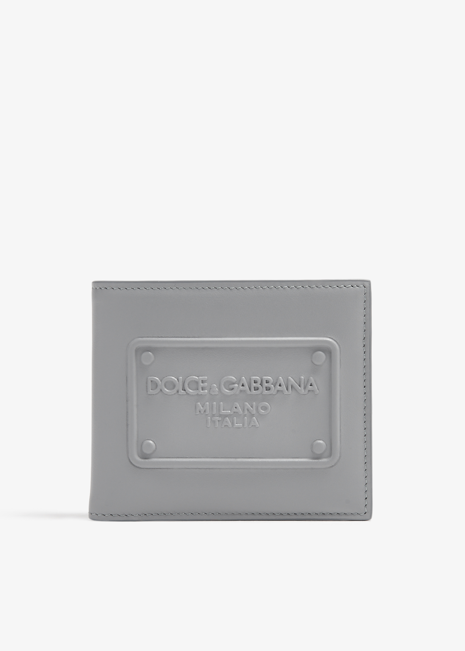

Raised logo bifold wallet, Grey