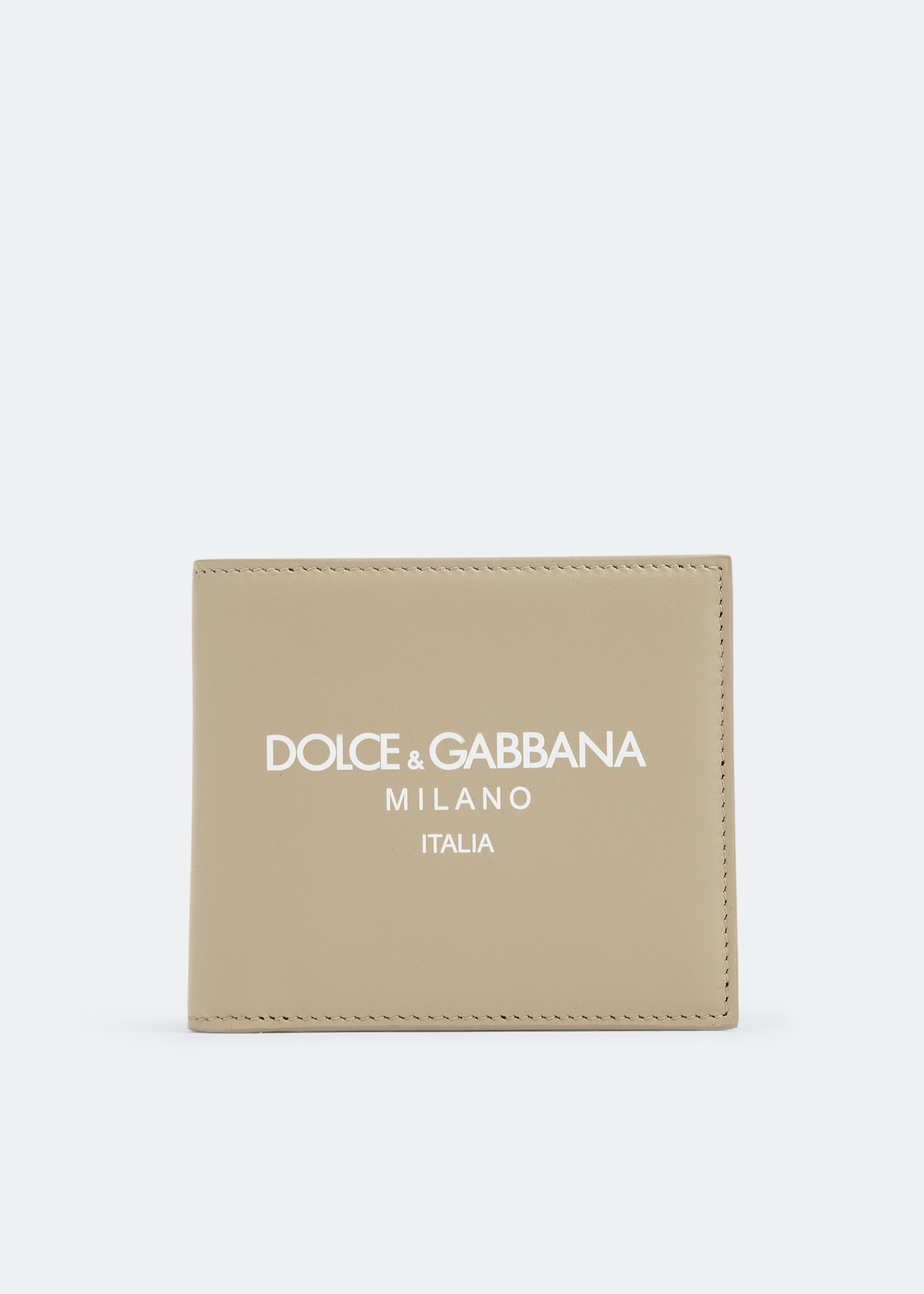 

Logo bifold wallet, Beige