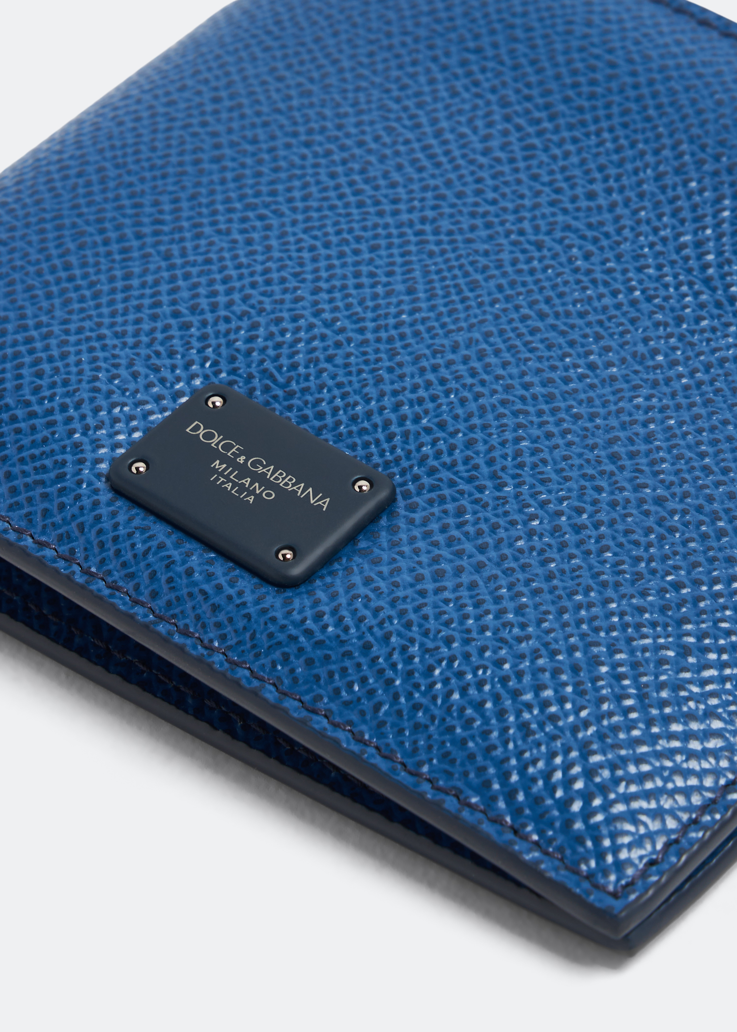 

Bifold calfskin wallet, Blue