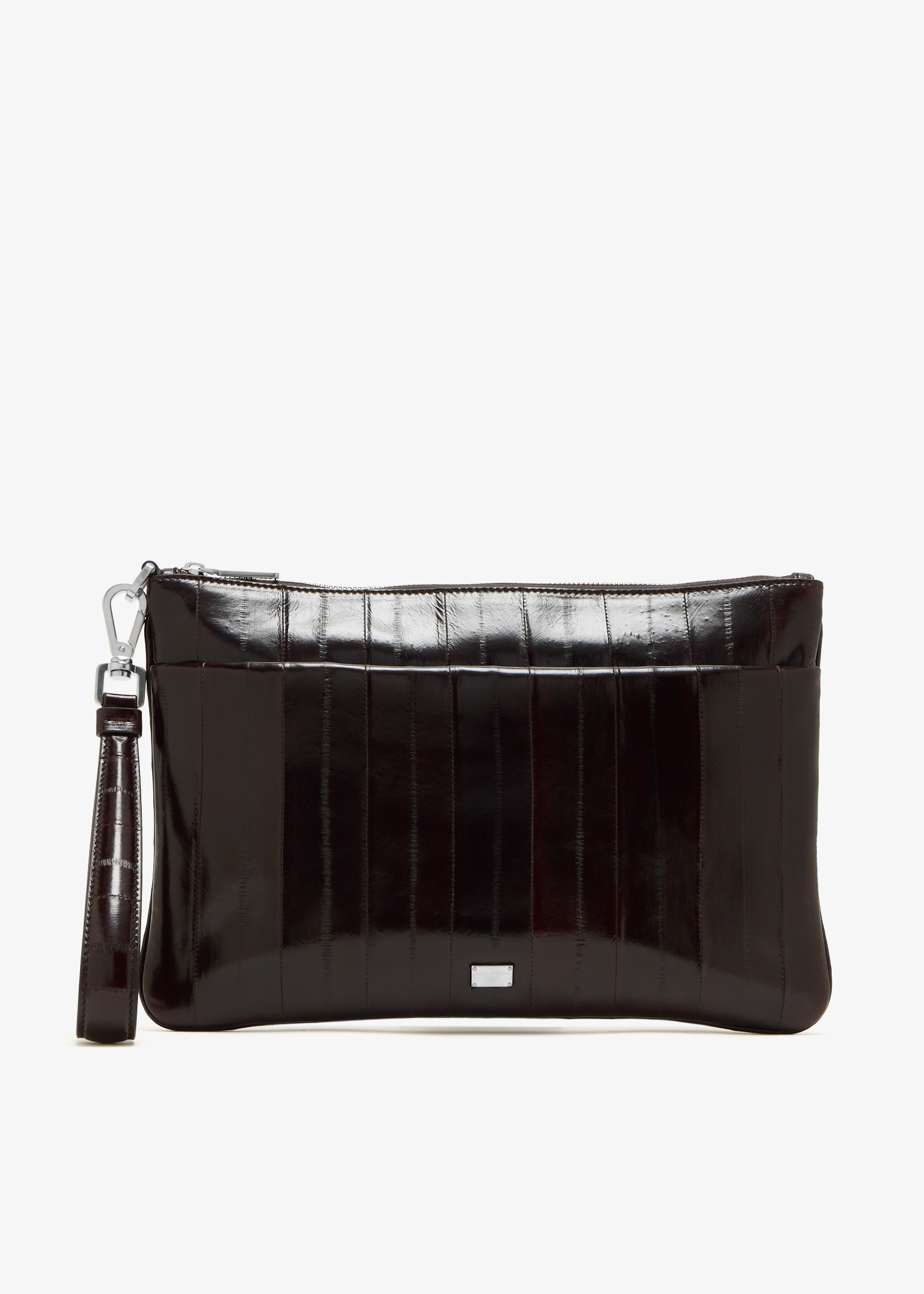 

Eel leather necessaire, Brown