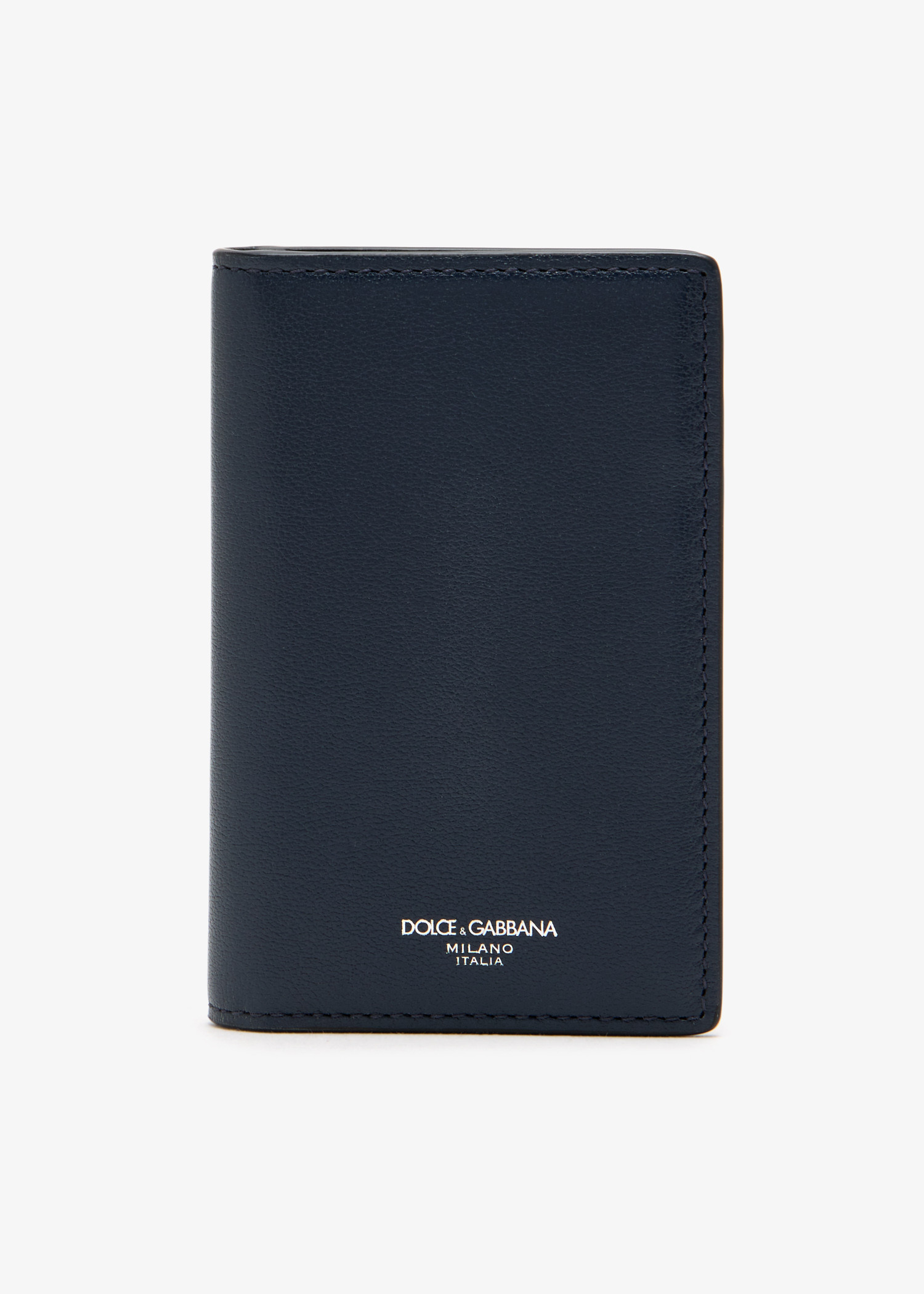 

Calfskin card holder, Navy