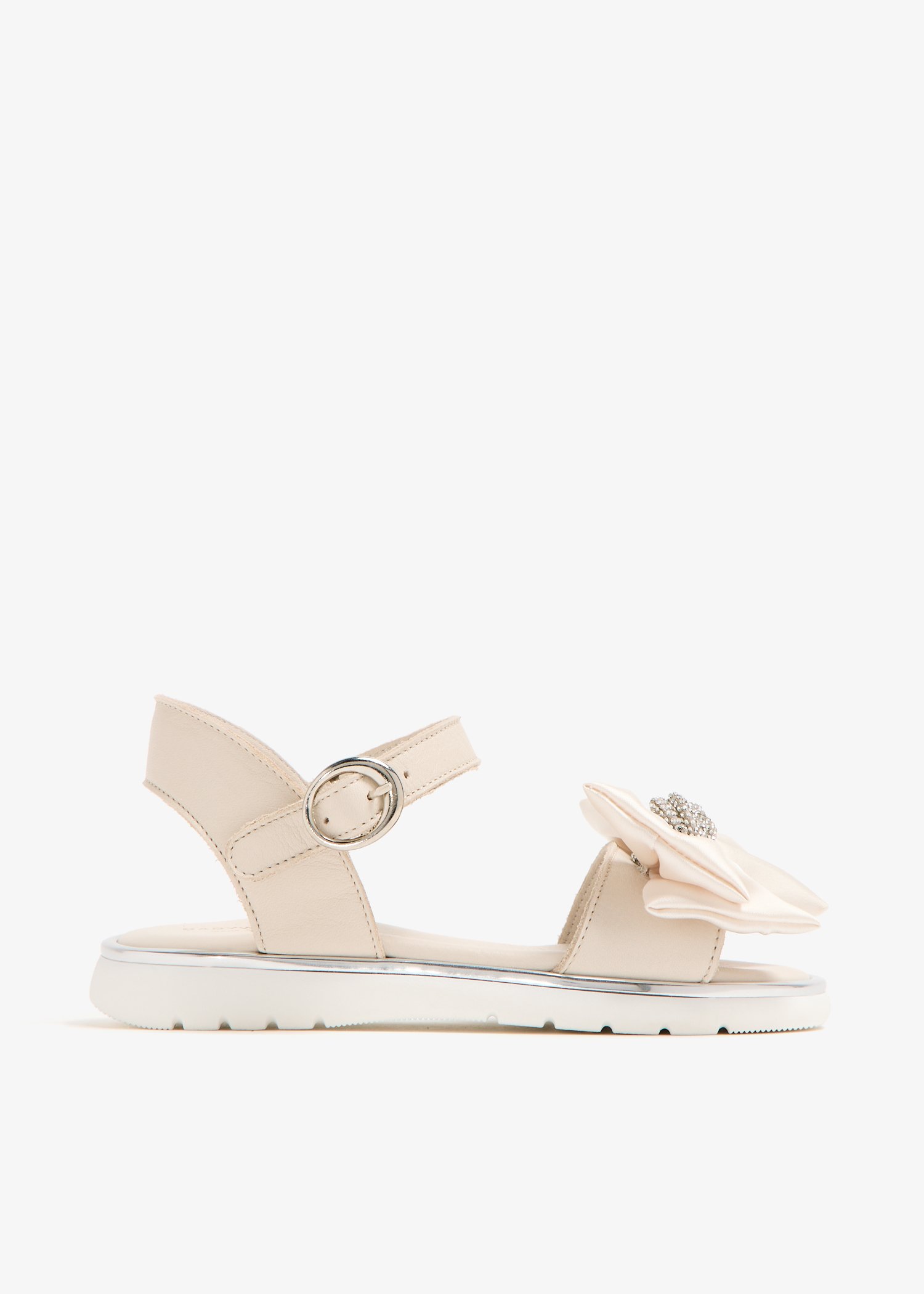 

Bow sandals, Beige