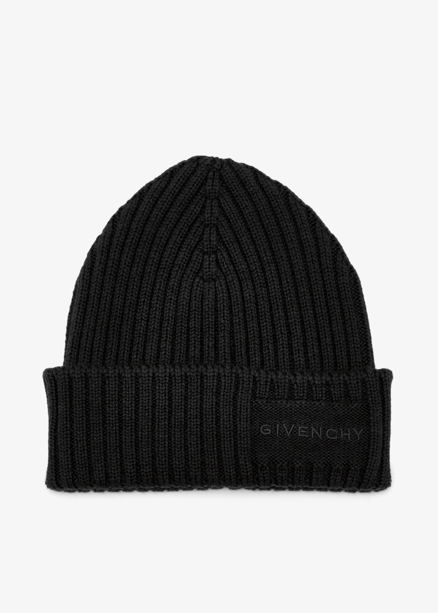 

Small Rib-knit beanie hat, Black