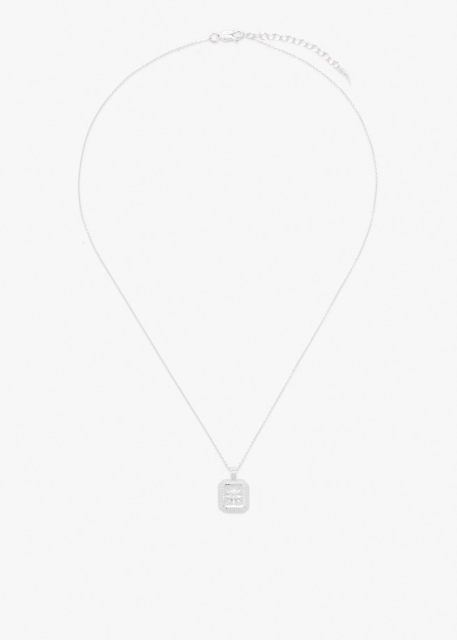 

April Birthstone pendant necklace, Silver