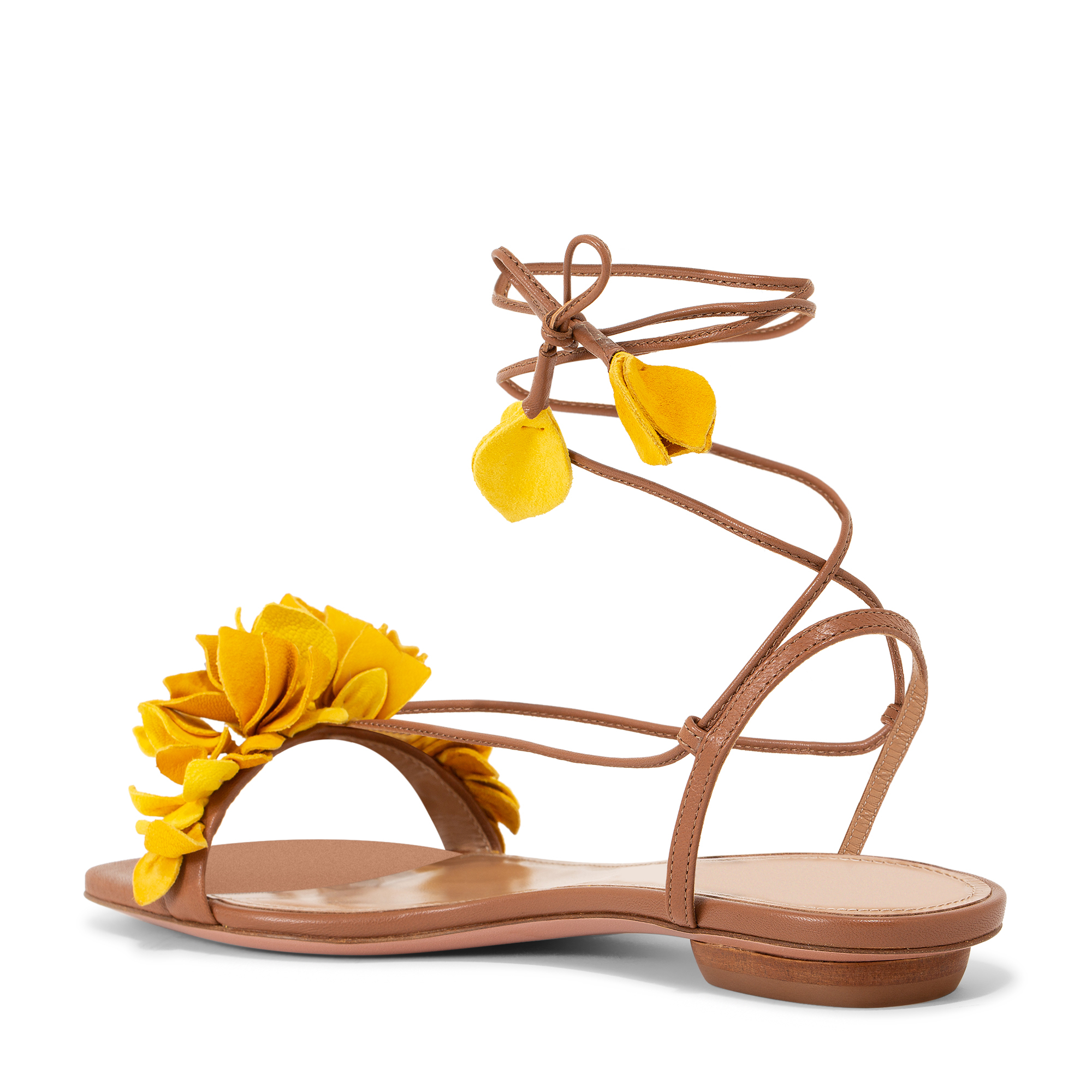 

Bougainvillea laced flat sandals, Brown