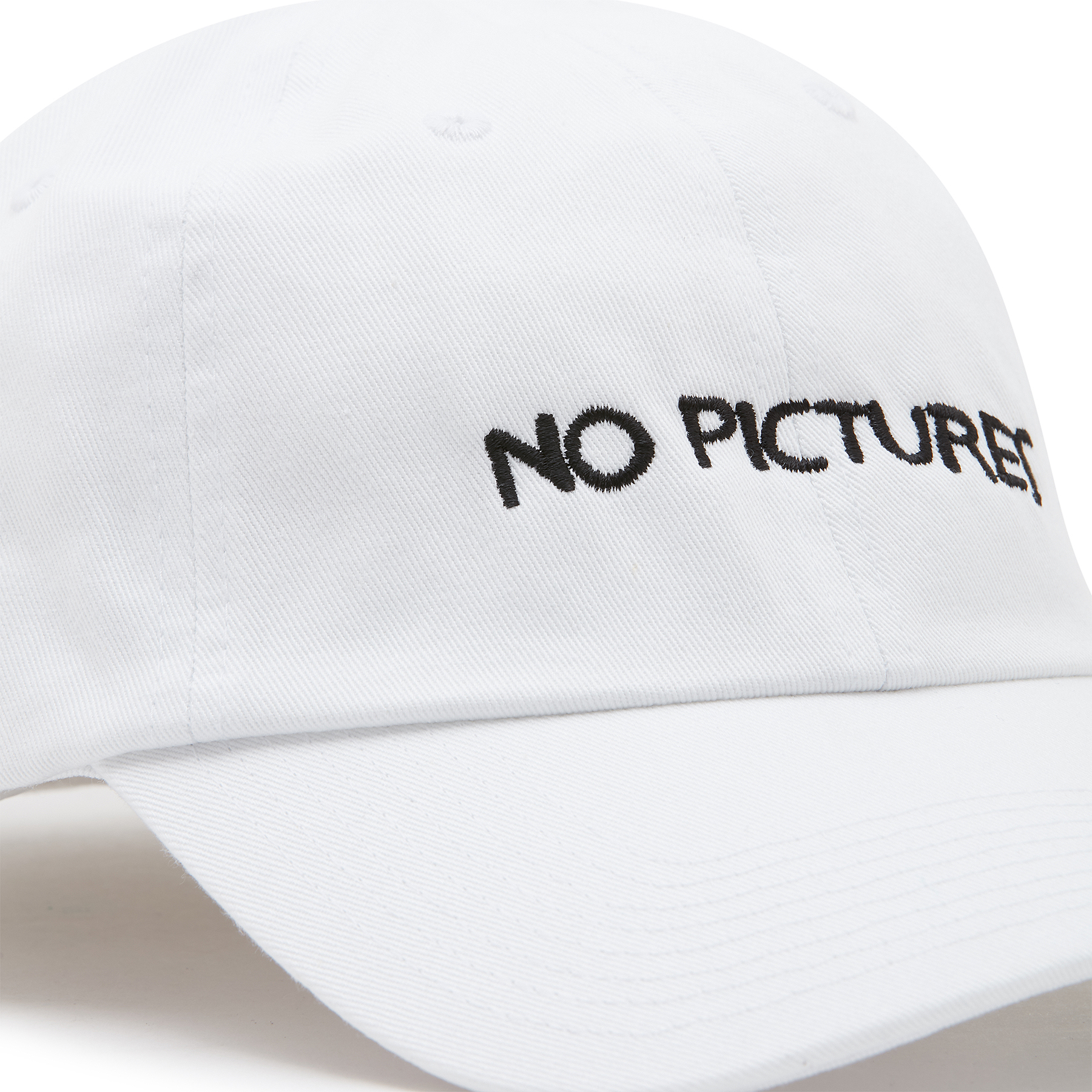 

No Pictures cap, White