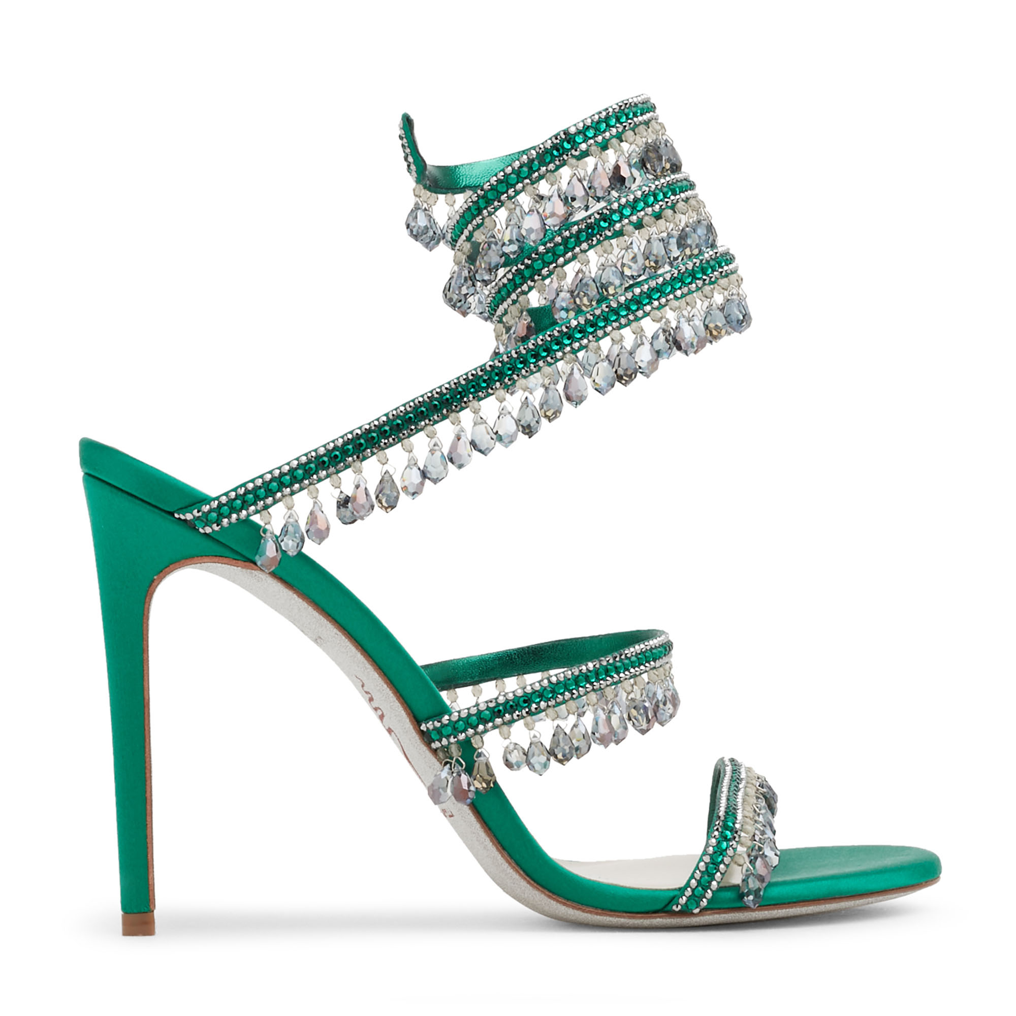 

Cleo crystal-embellished sandals, Green