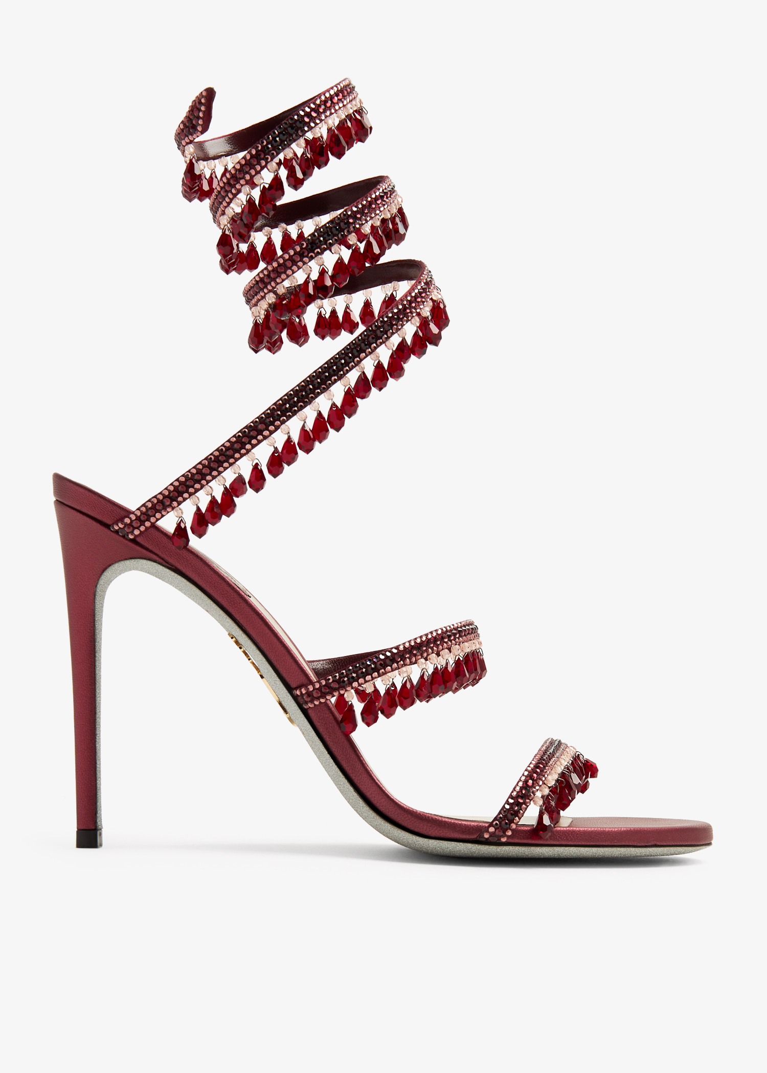 

Cleo crystal-embellished sandals, Red