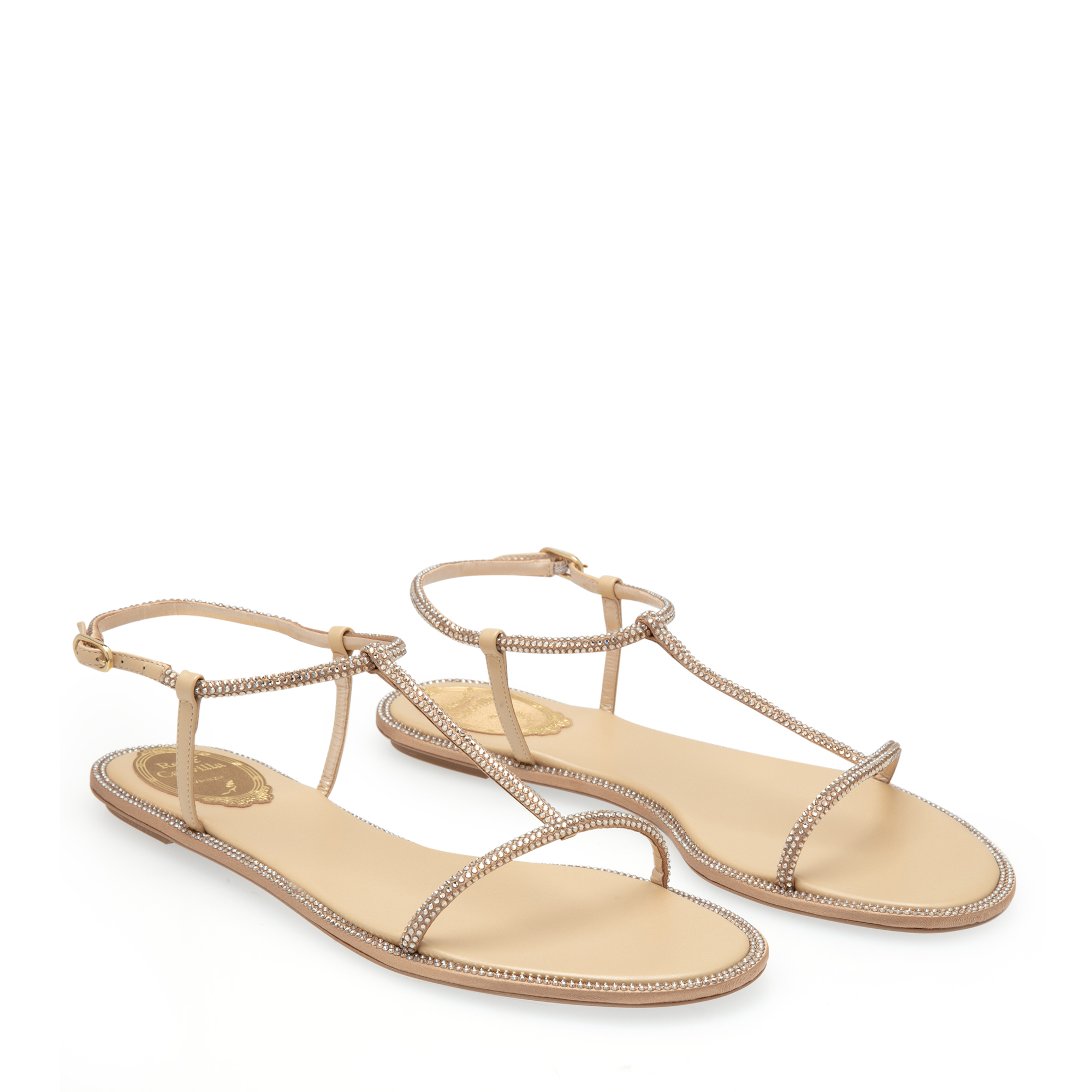 

Amalia flat sandals, Gold