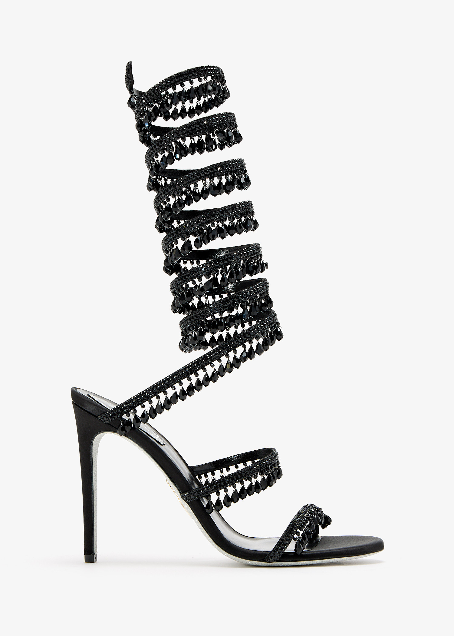 

Chandelier crystal sandals, Black