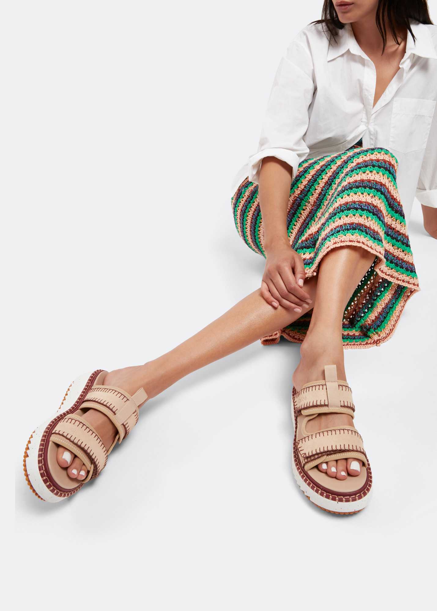 

Lilli sporty mules, Beige