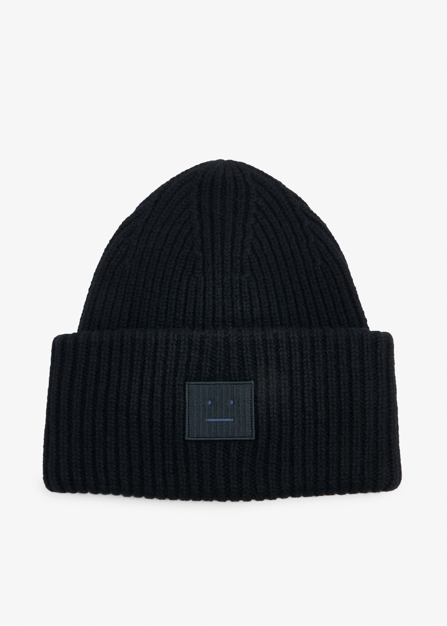 

Rib knit beanie hat, Black