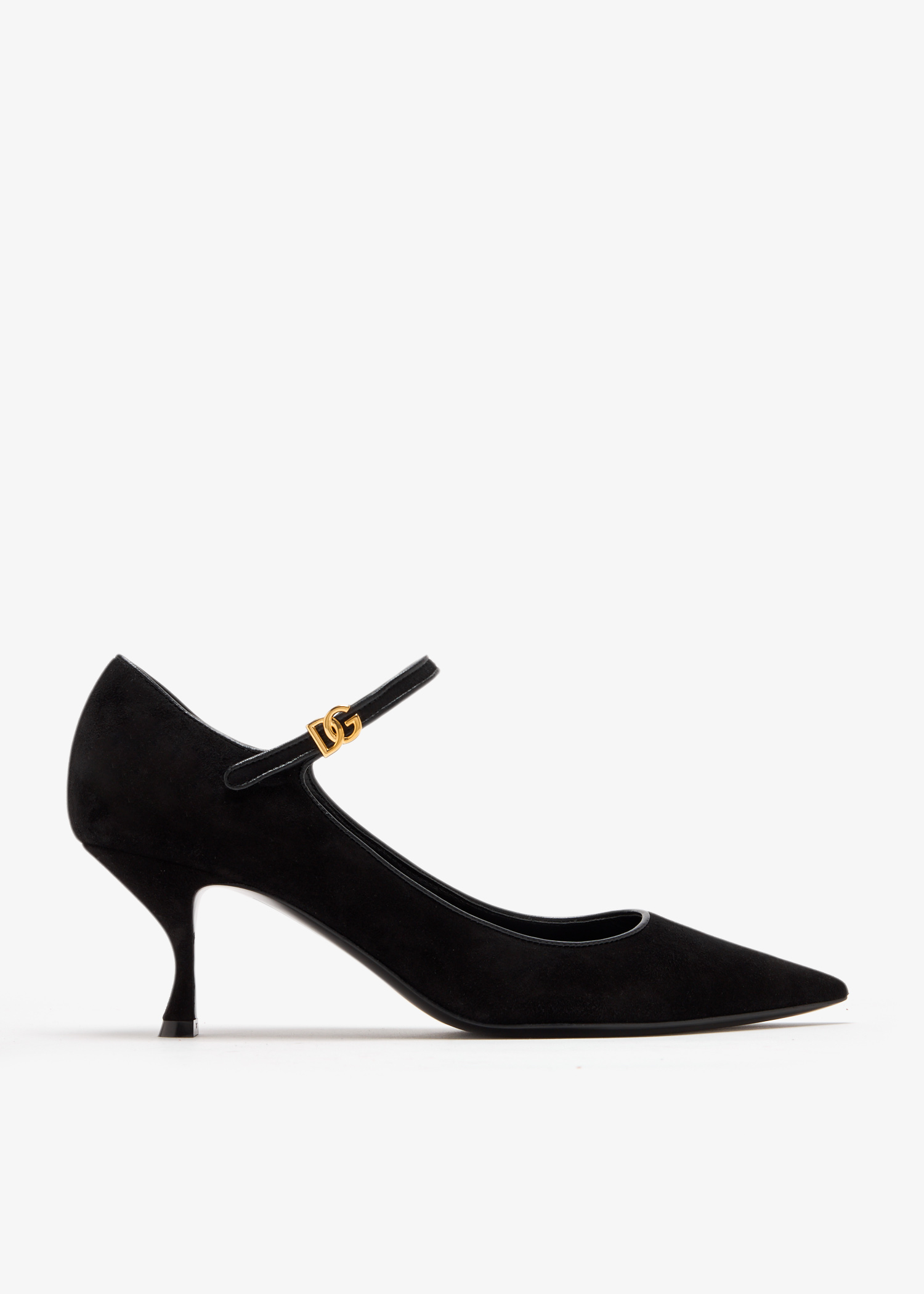 

Suede leather pumps, Black