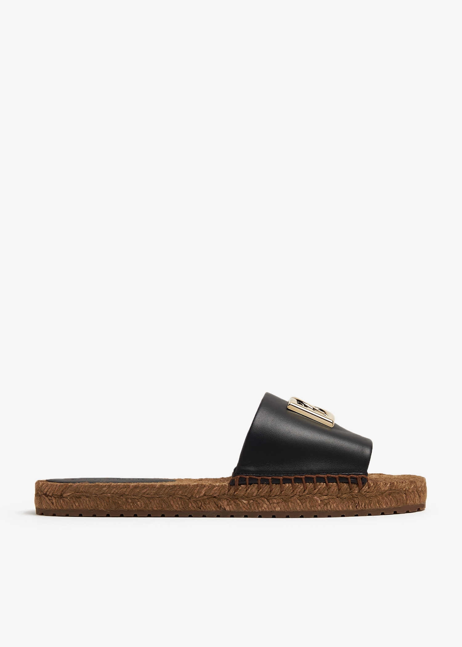 

DG logo espadrille slides, Black