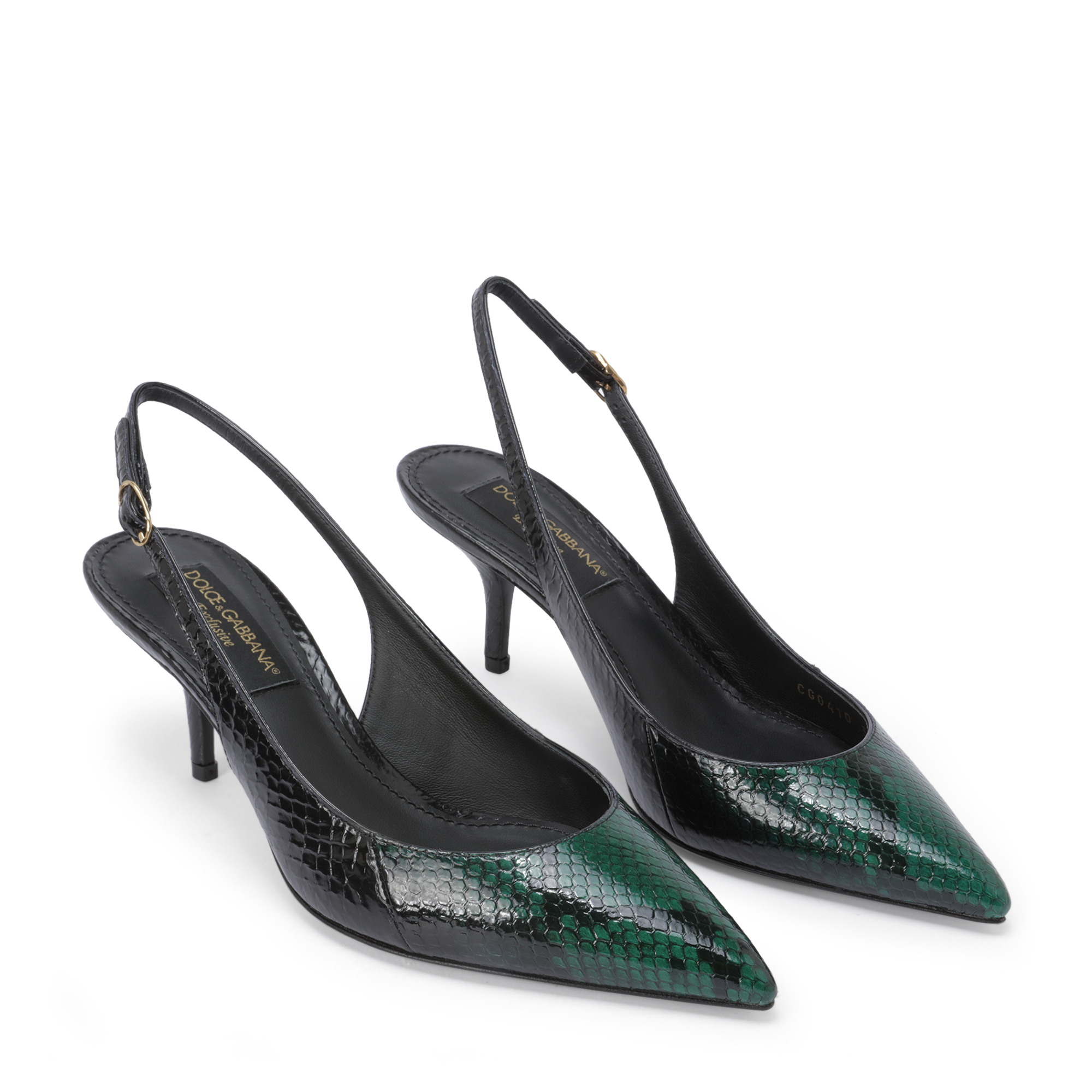 

Exclusive python Cardinale slingback pumps, Green