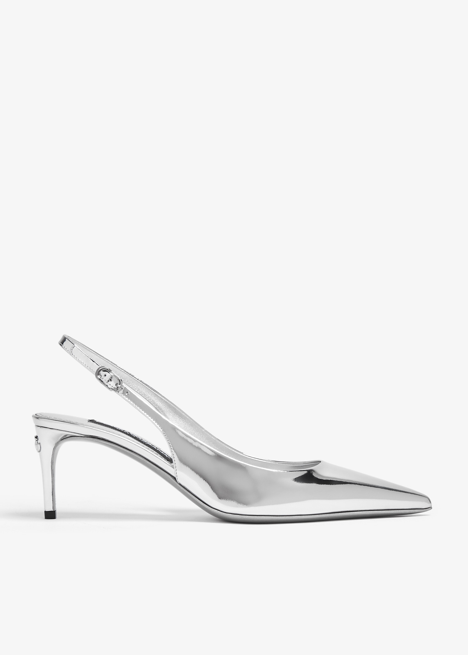 

Leather slingback pumps, Silver