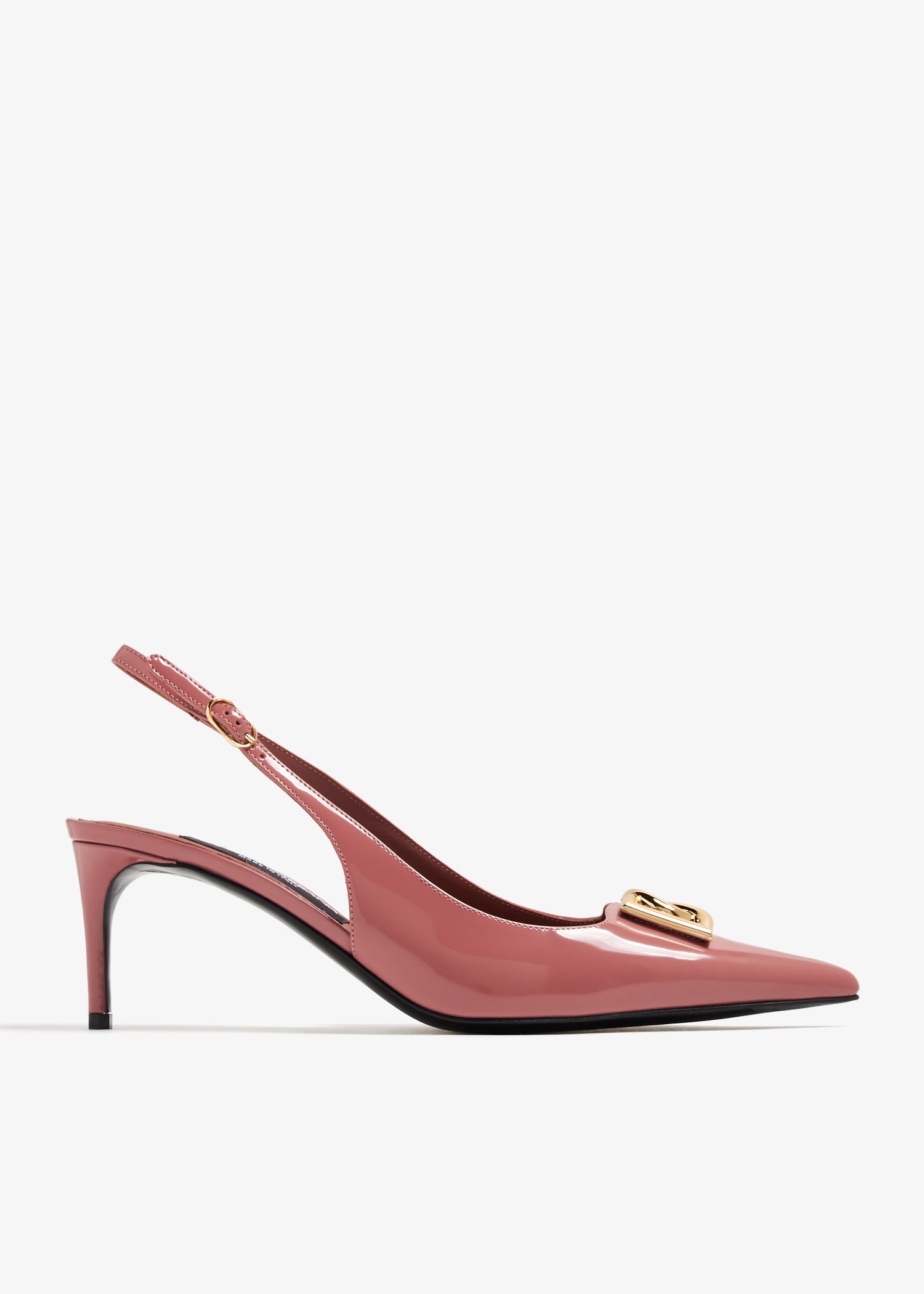 

Polished slingback pumps, Pink