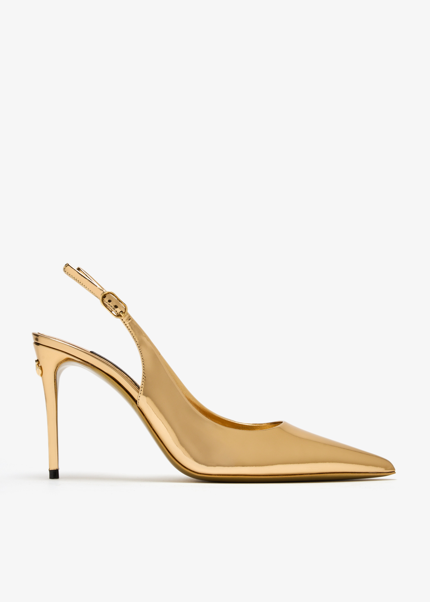 

Calfskin slingback pumps, Gold