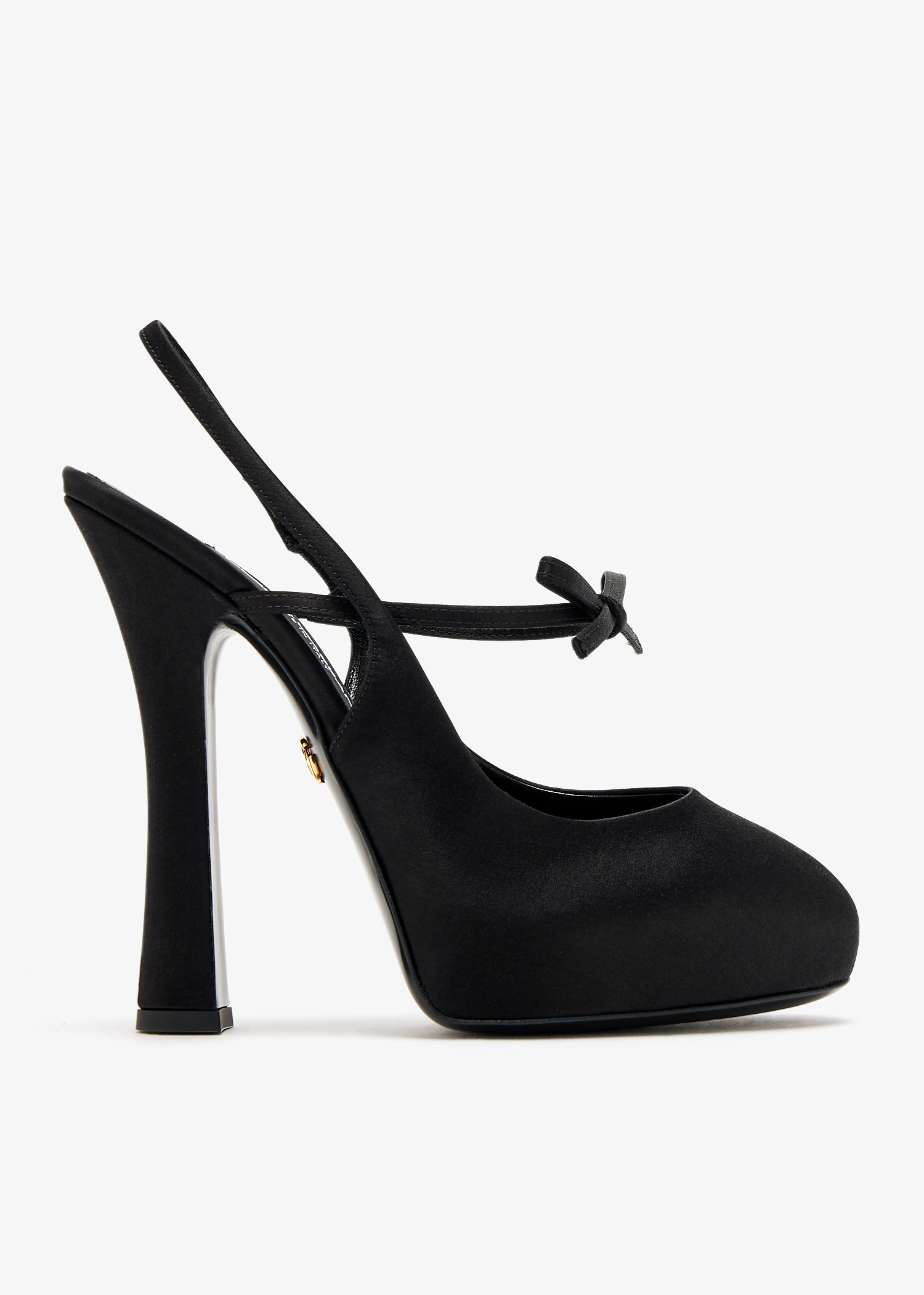 

Satin slingback pumps, Black