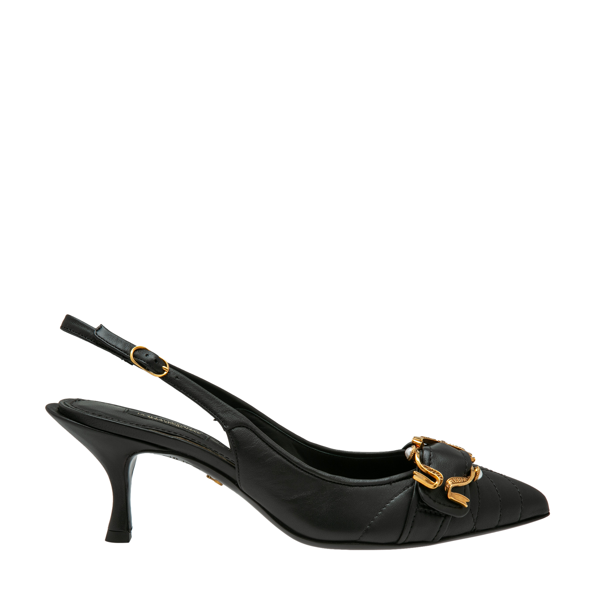 

Leather slingback pumps, Black