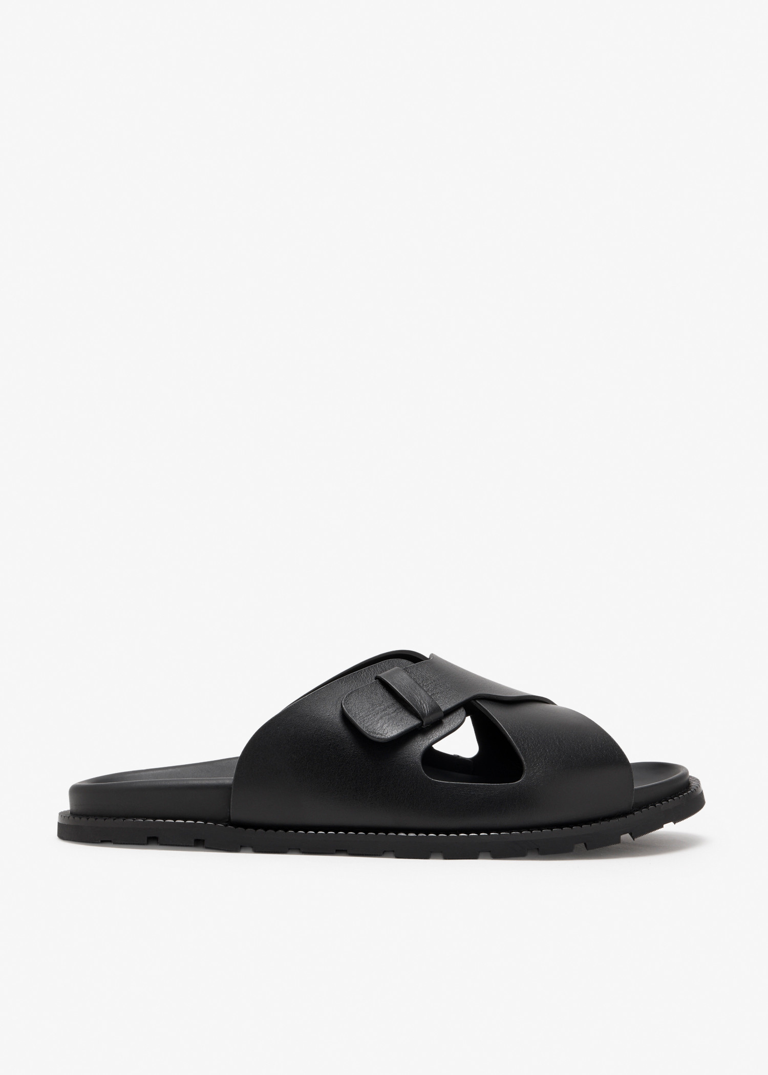 

Leather sandals, Black