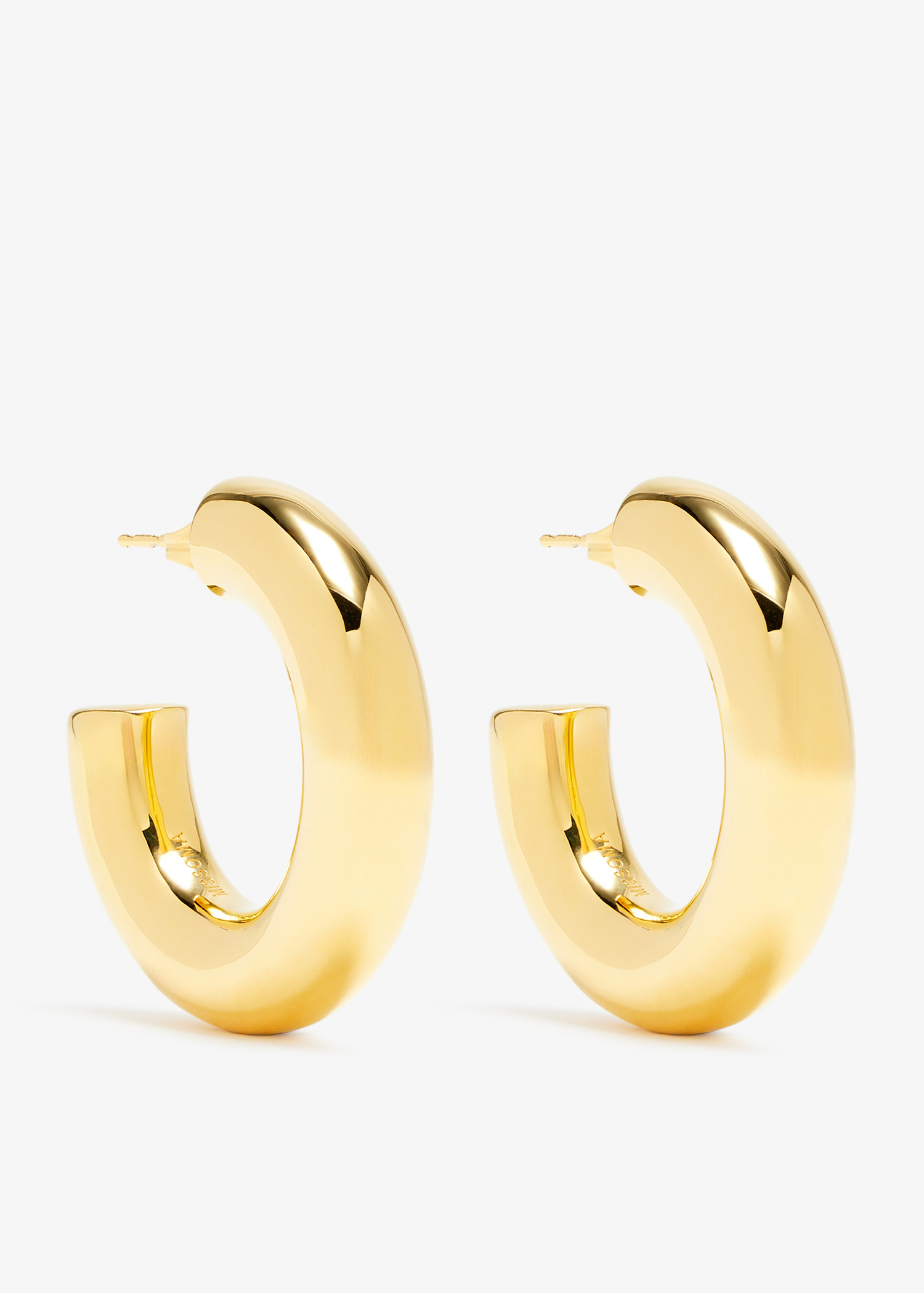 

Chubby oversized hoop earrings, Gold