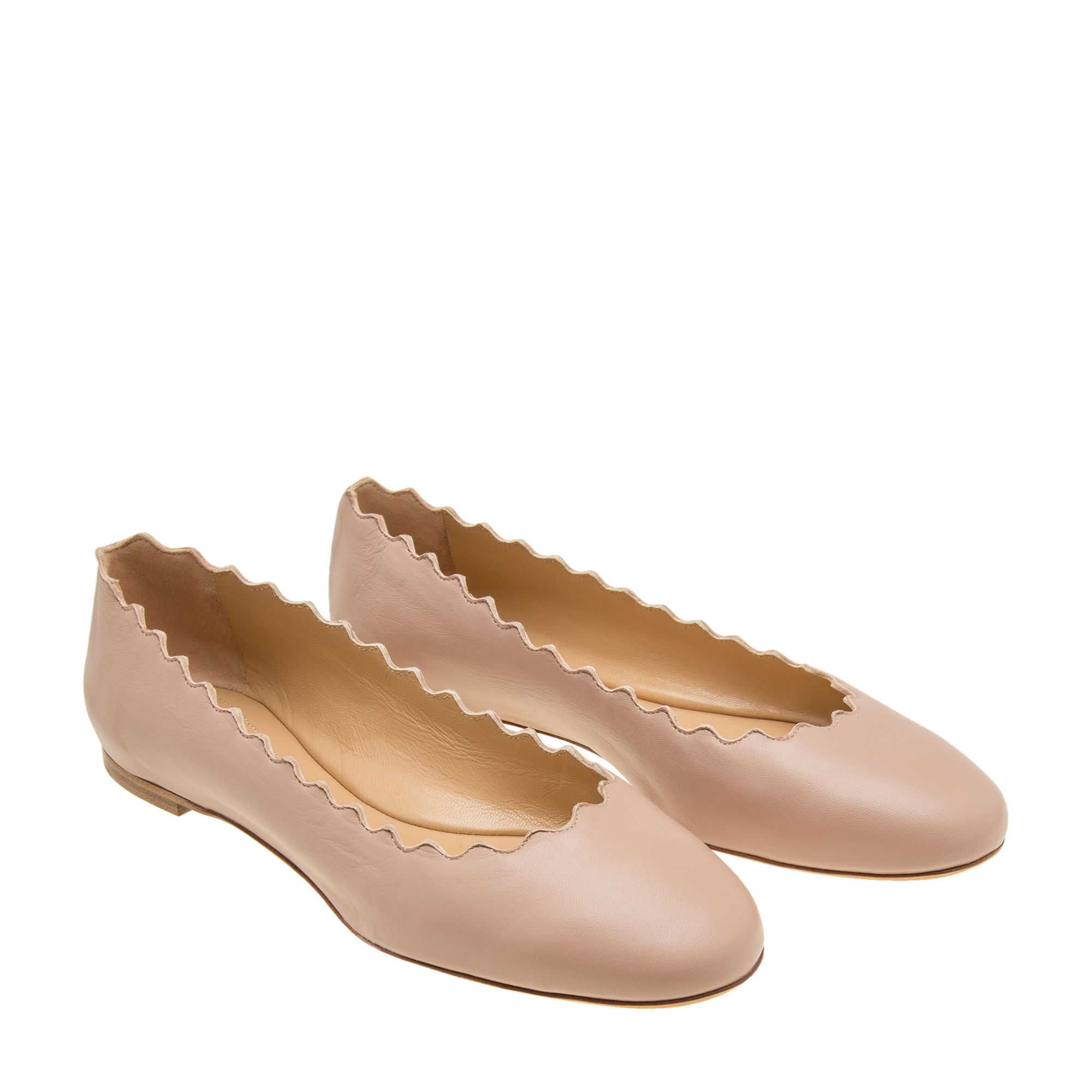

Lauren leather ballerinas, Beige