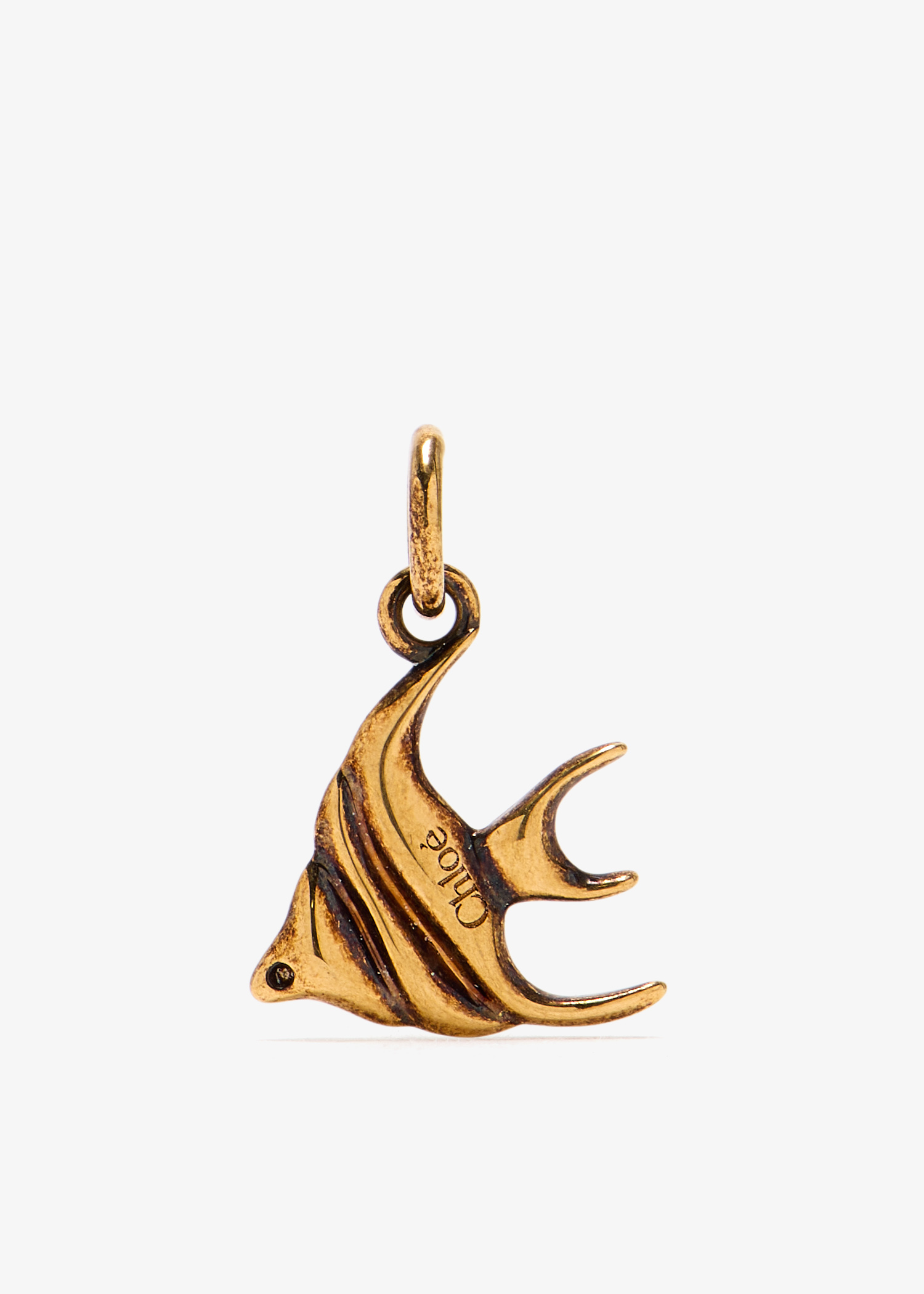

Alphabet Fish charm, Gold