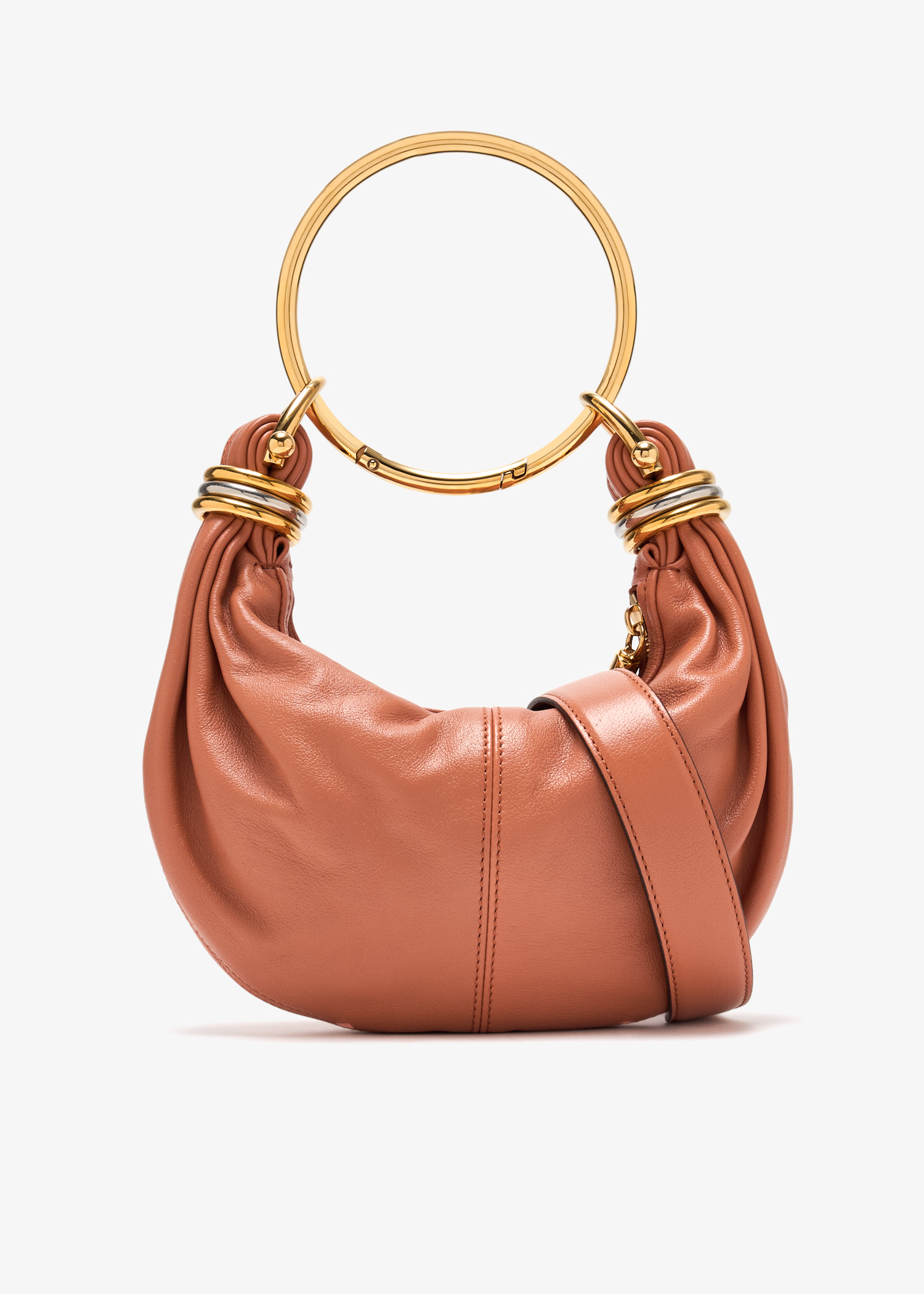 

Mini Bracelet hobo bag, Brown