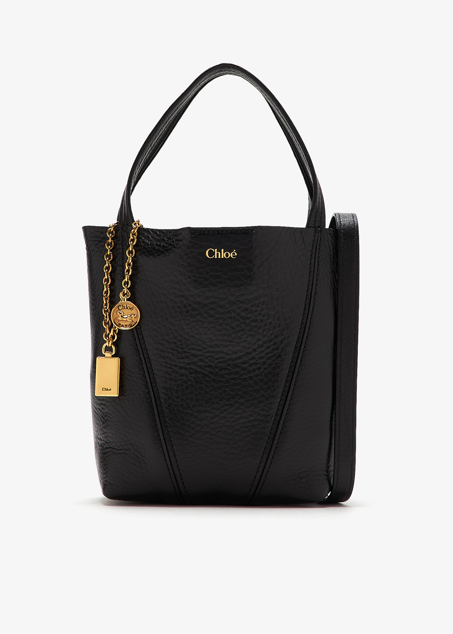 

Spin small tote bag, Black