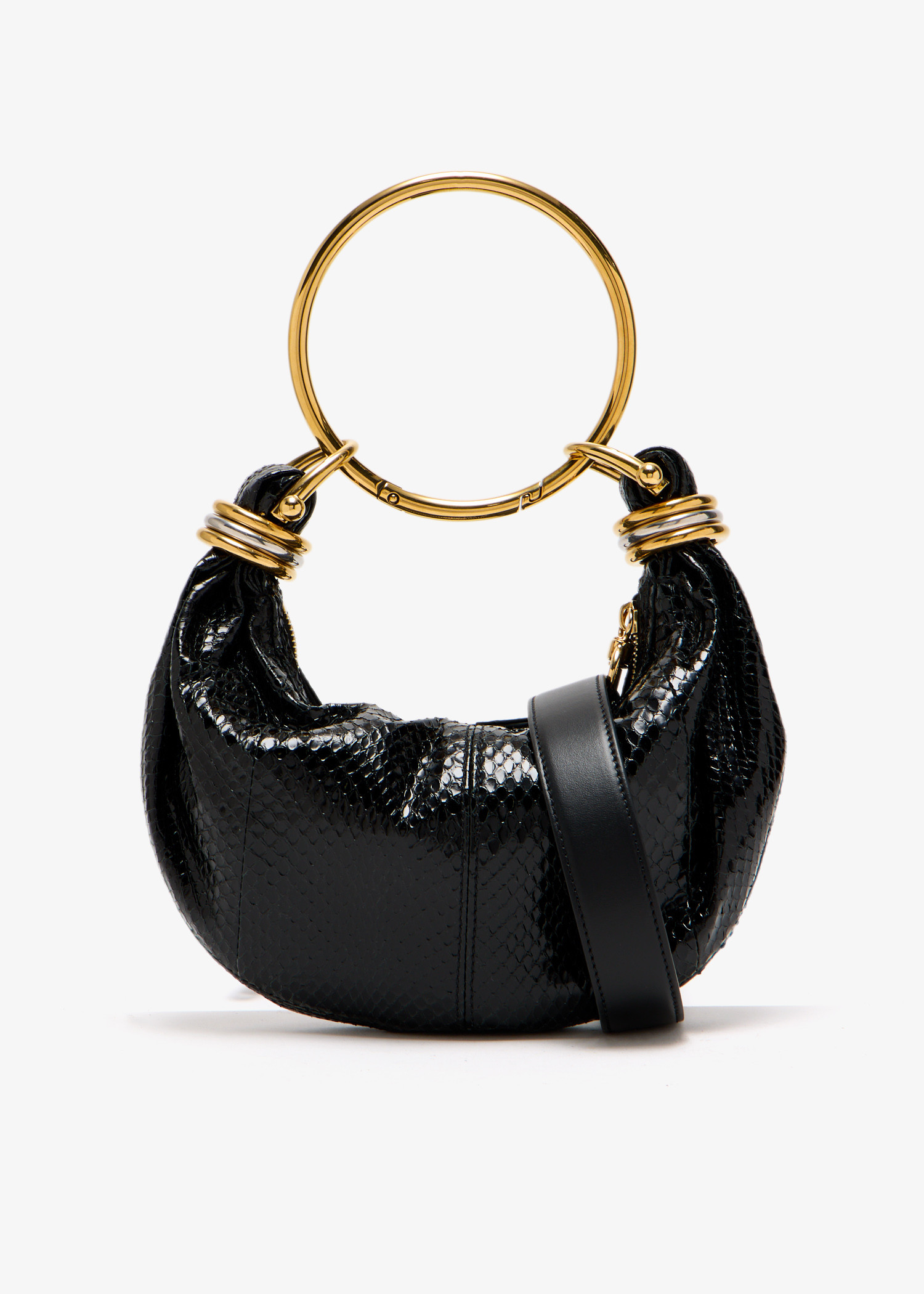 

Mini Bracelet hobo bag, Black