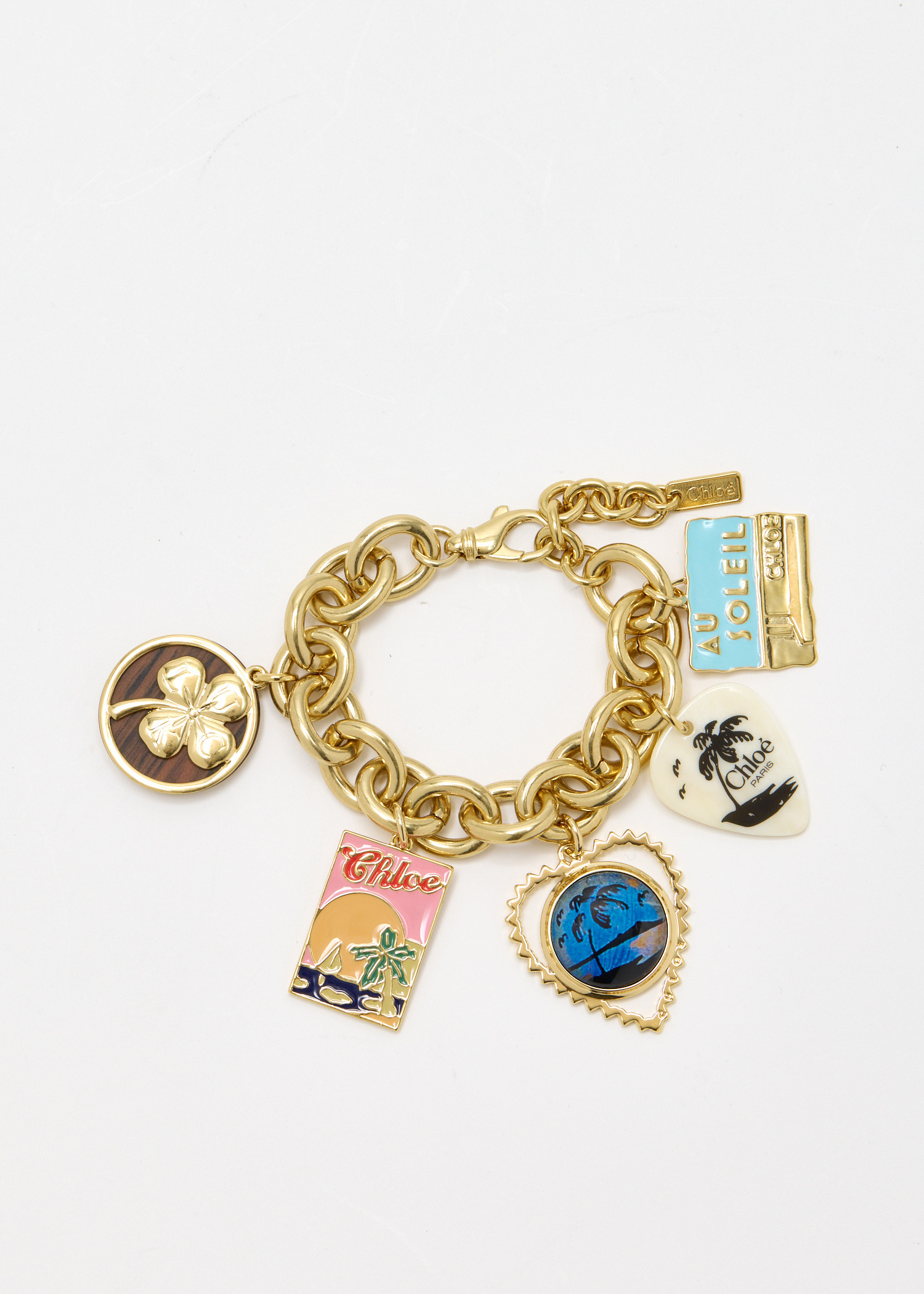 

Postcards bracelet, Gold