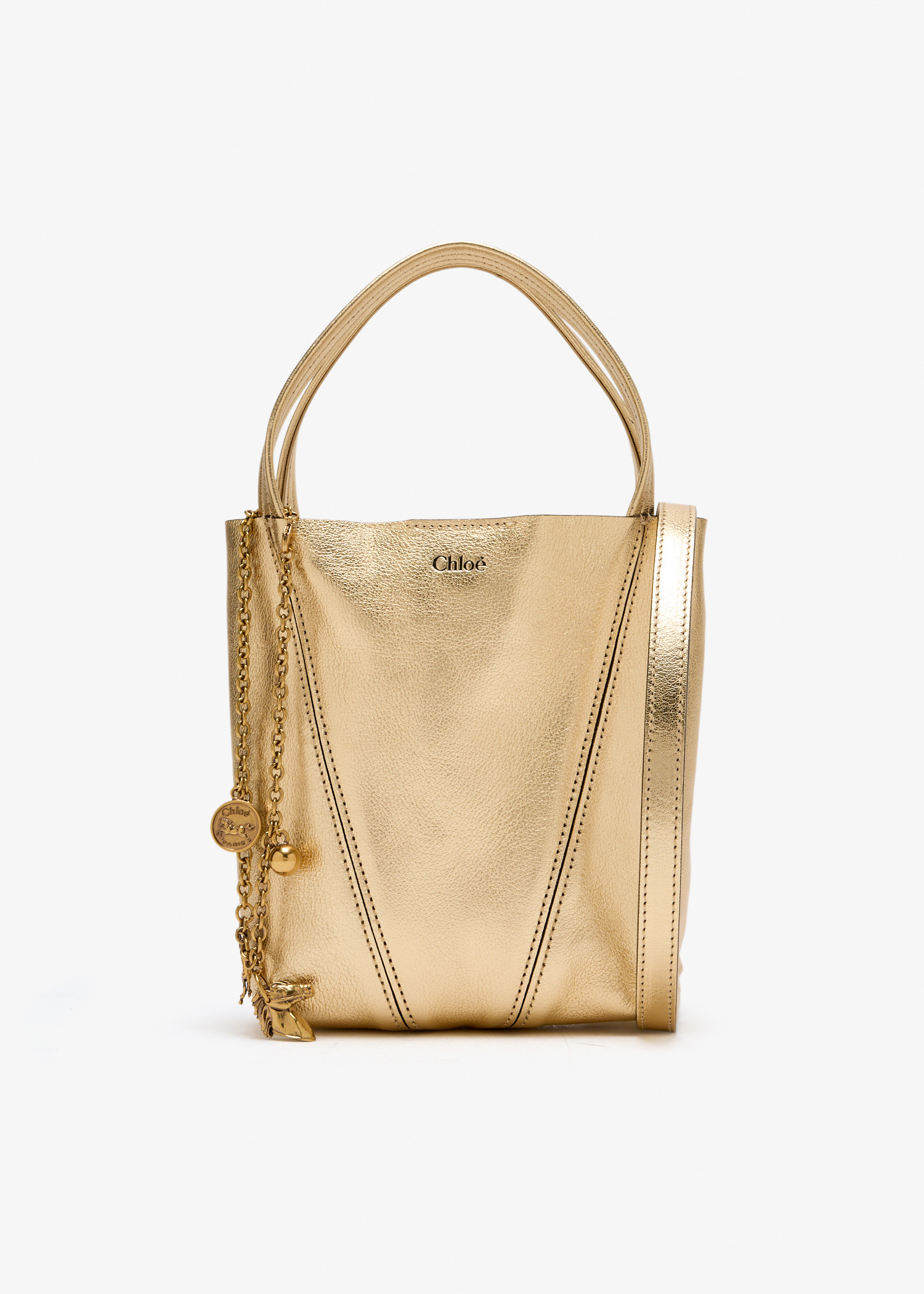 

Small Spin tote bag, Gold