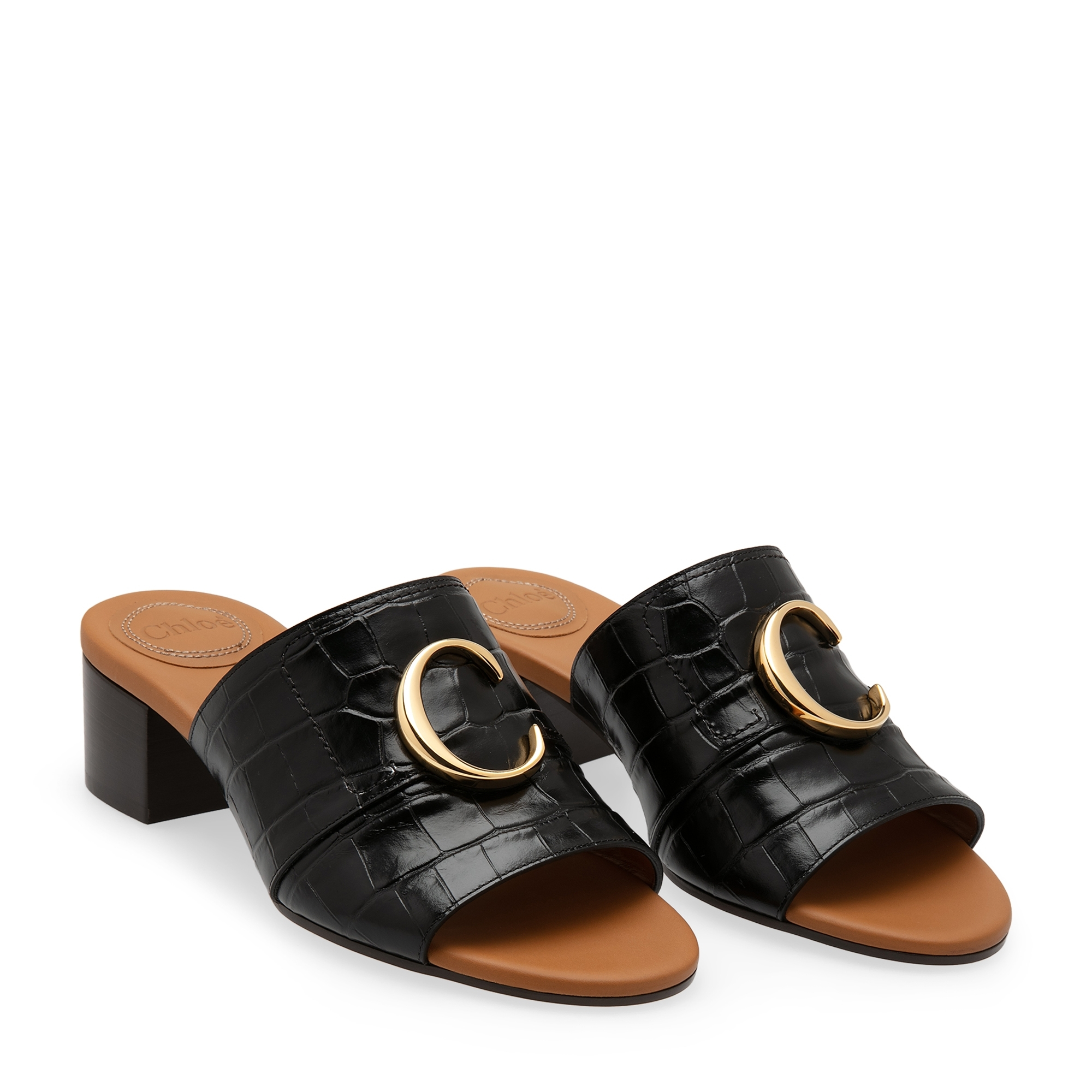 

C-logo mules, Black