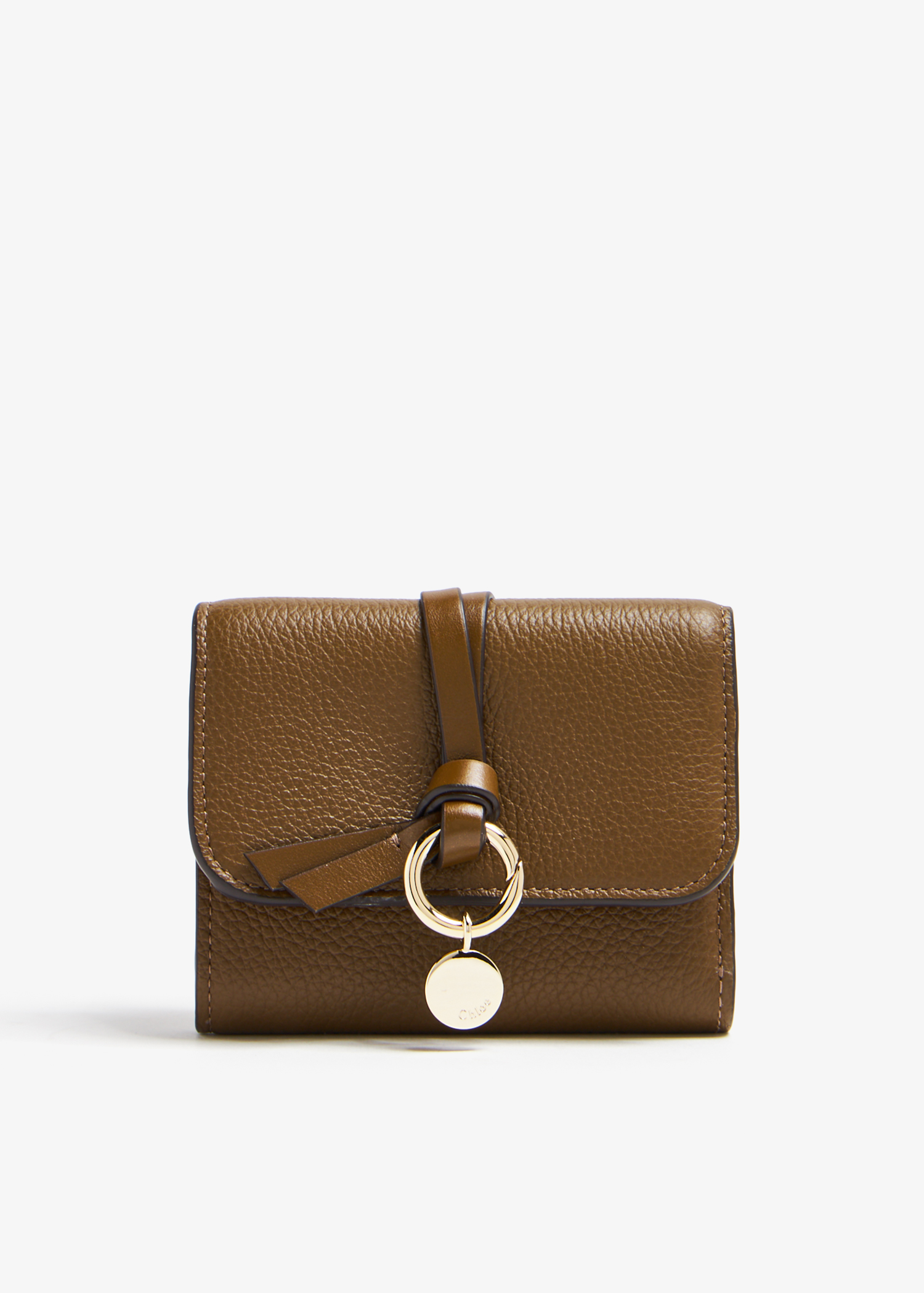 

Small Alphabet tri-fold wallet, Brown