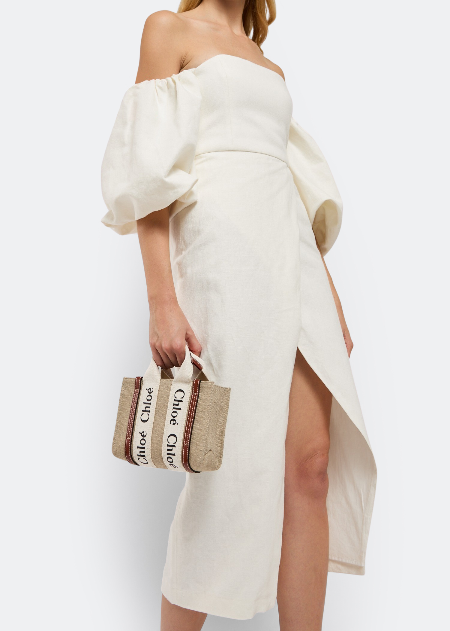 

Woody mini tote bag, Beige