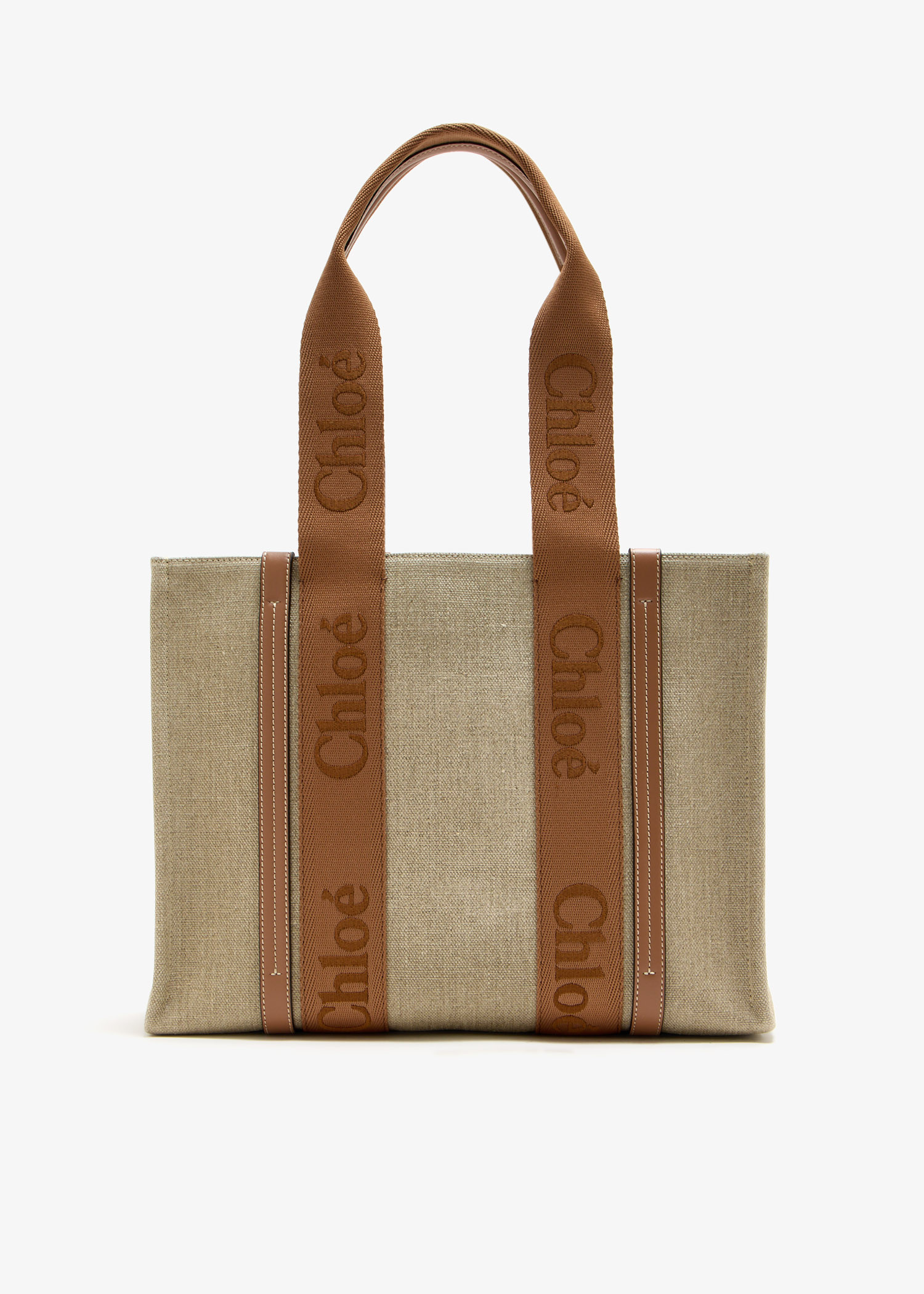 

Woody medium tote bag, Beige