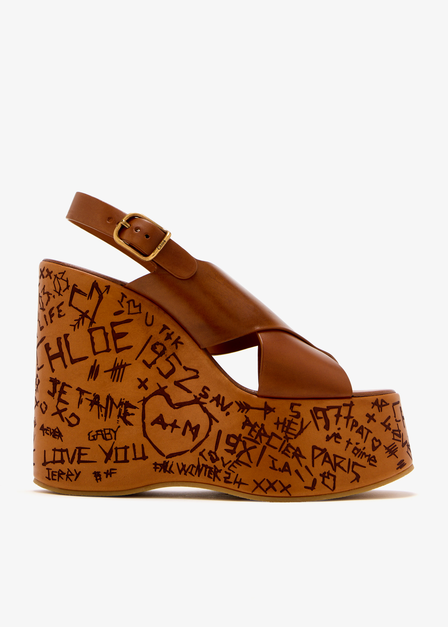 

Maxime wedge sandals, Brown