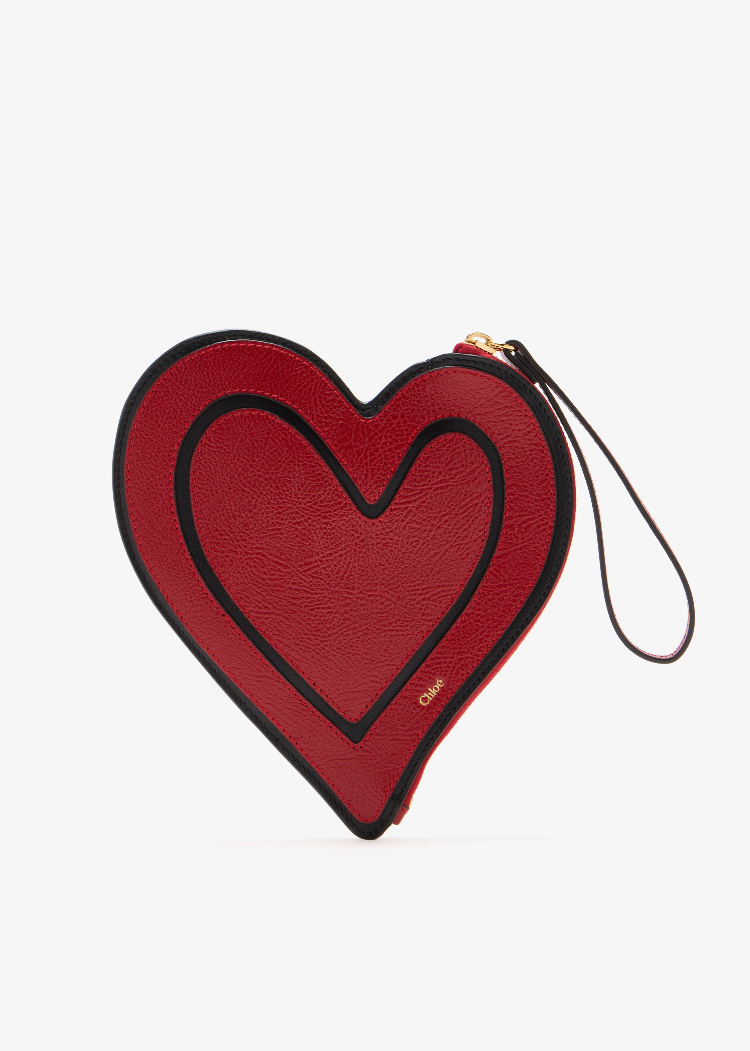 

Chloé Symbols Heart flat pouch, Red
