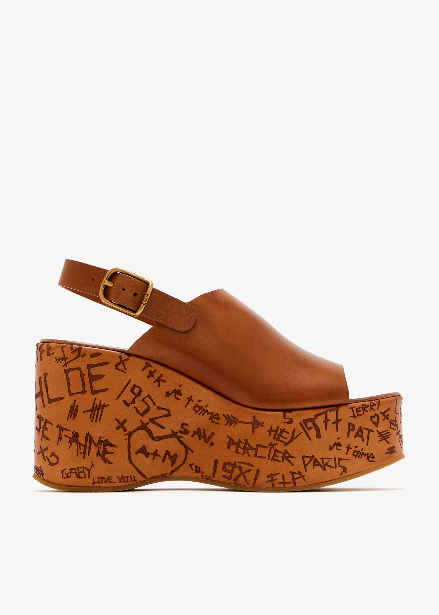 

Maxime wedge sandals, Brown