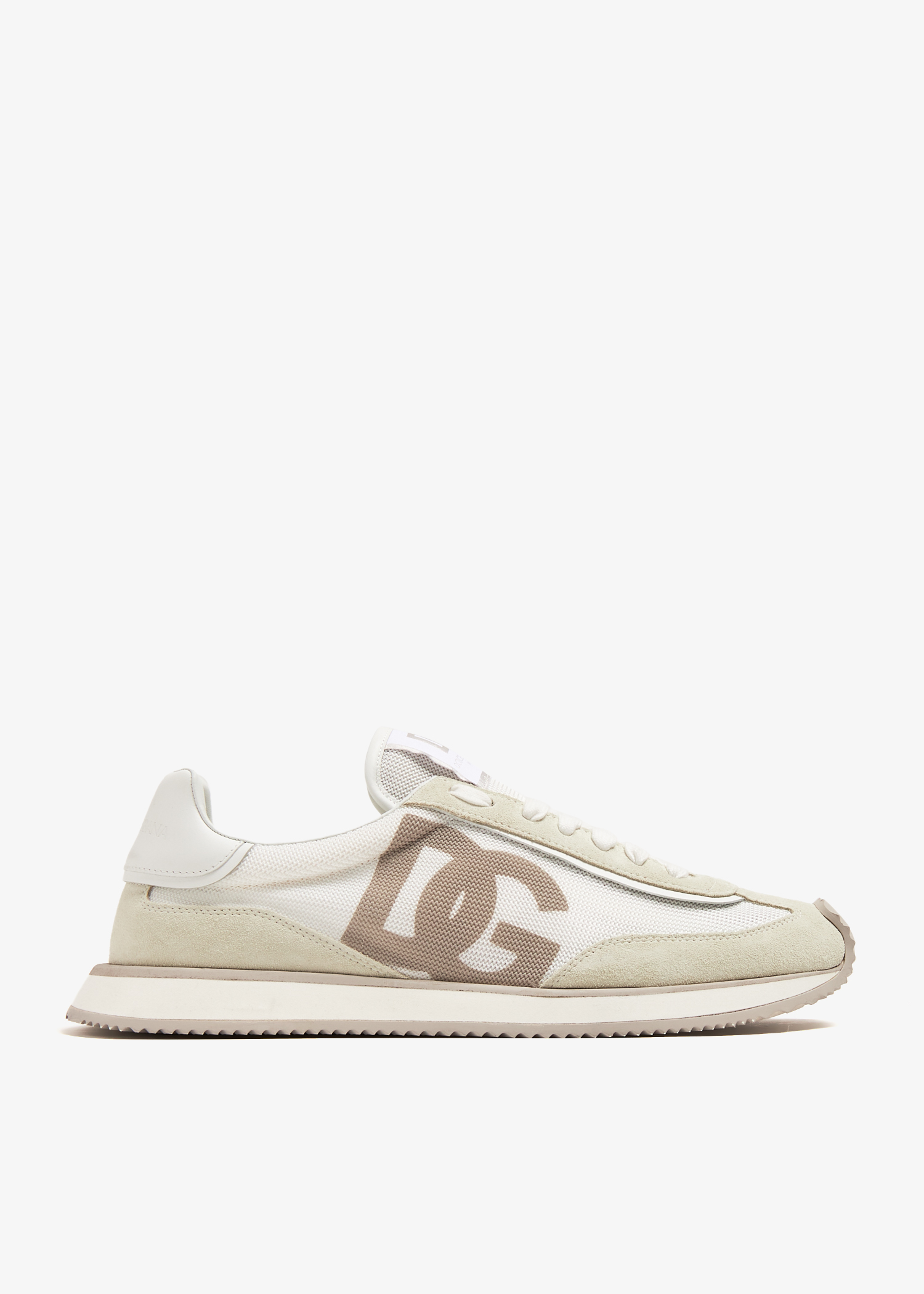 

Mixed-material DG Cushion sneakers, White