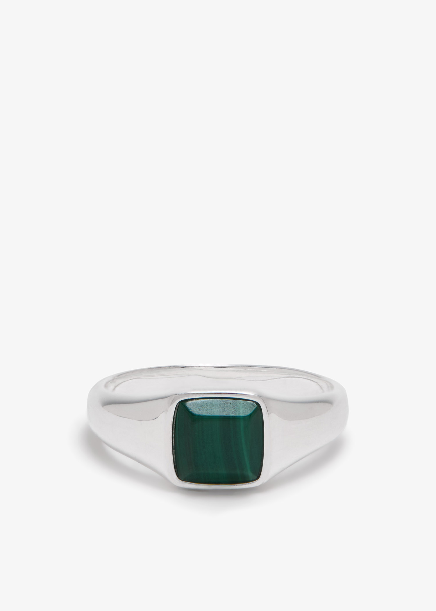 

Malachite ring, Silver