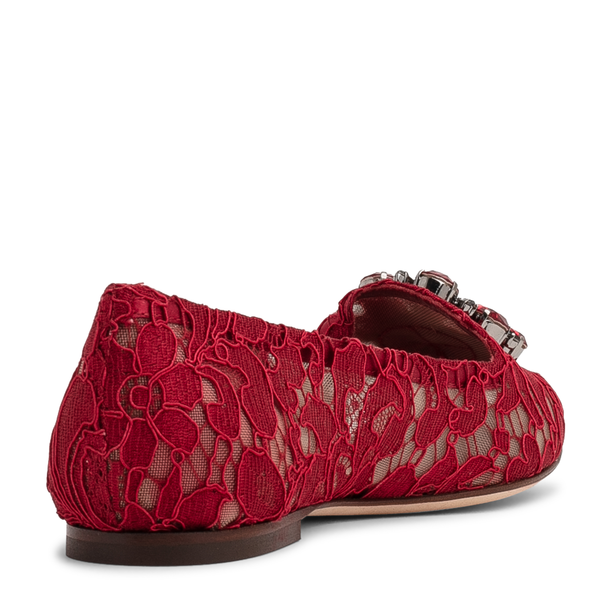 

Taormina lace slippers, Red