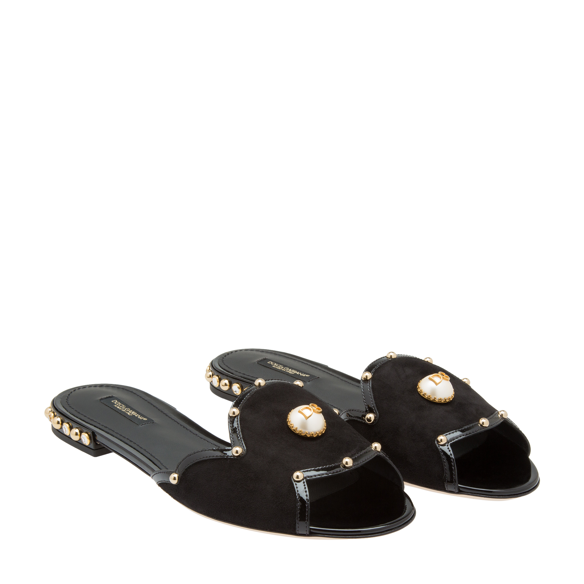 

Embellished mules, Black