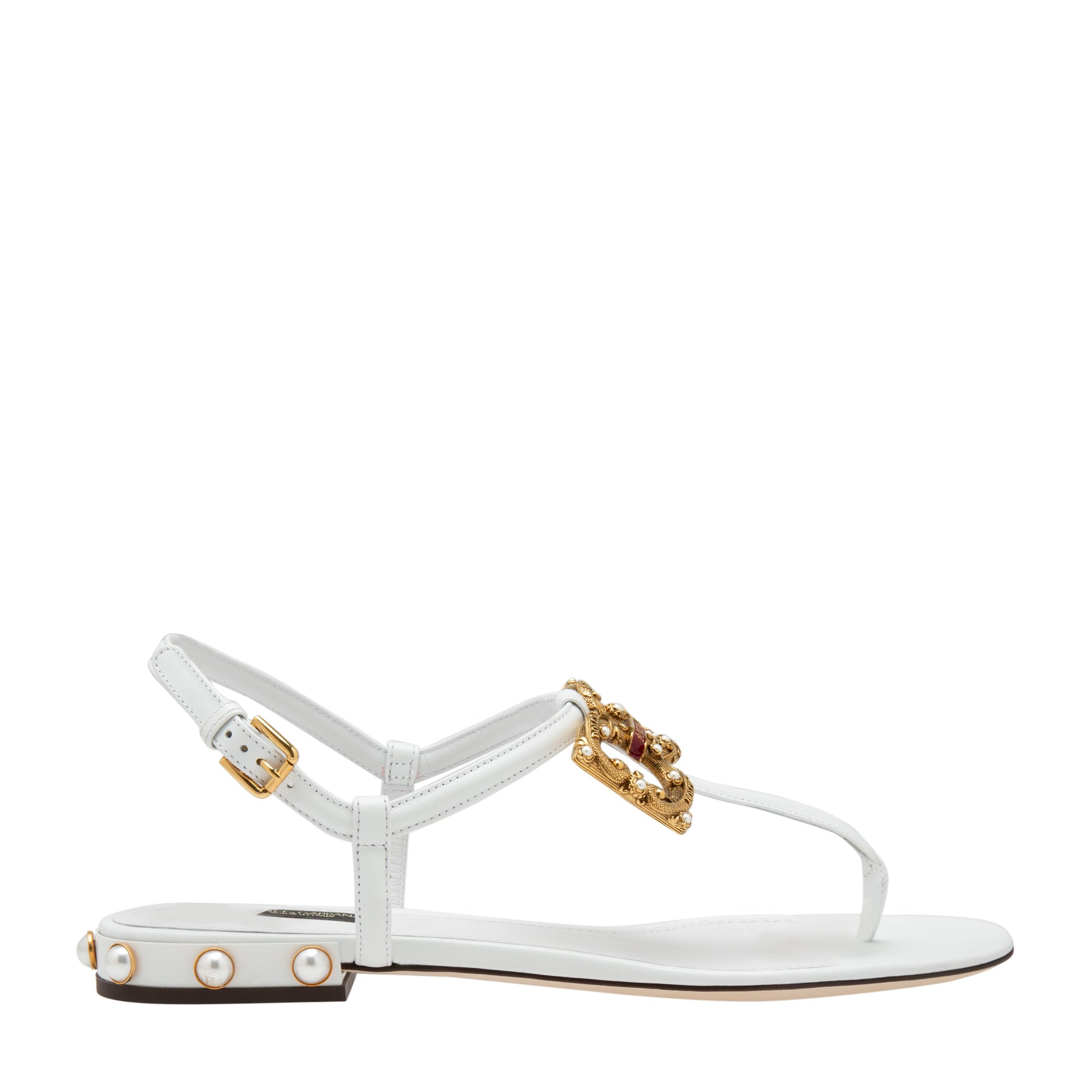 

Leather sandals, White