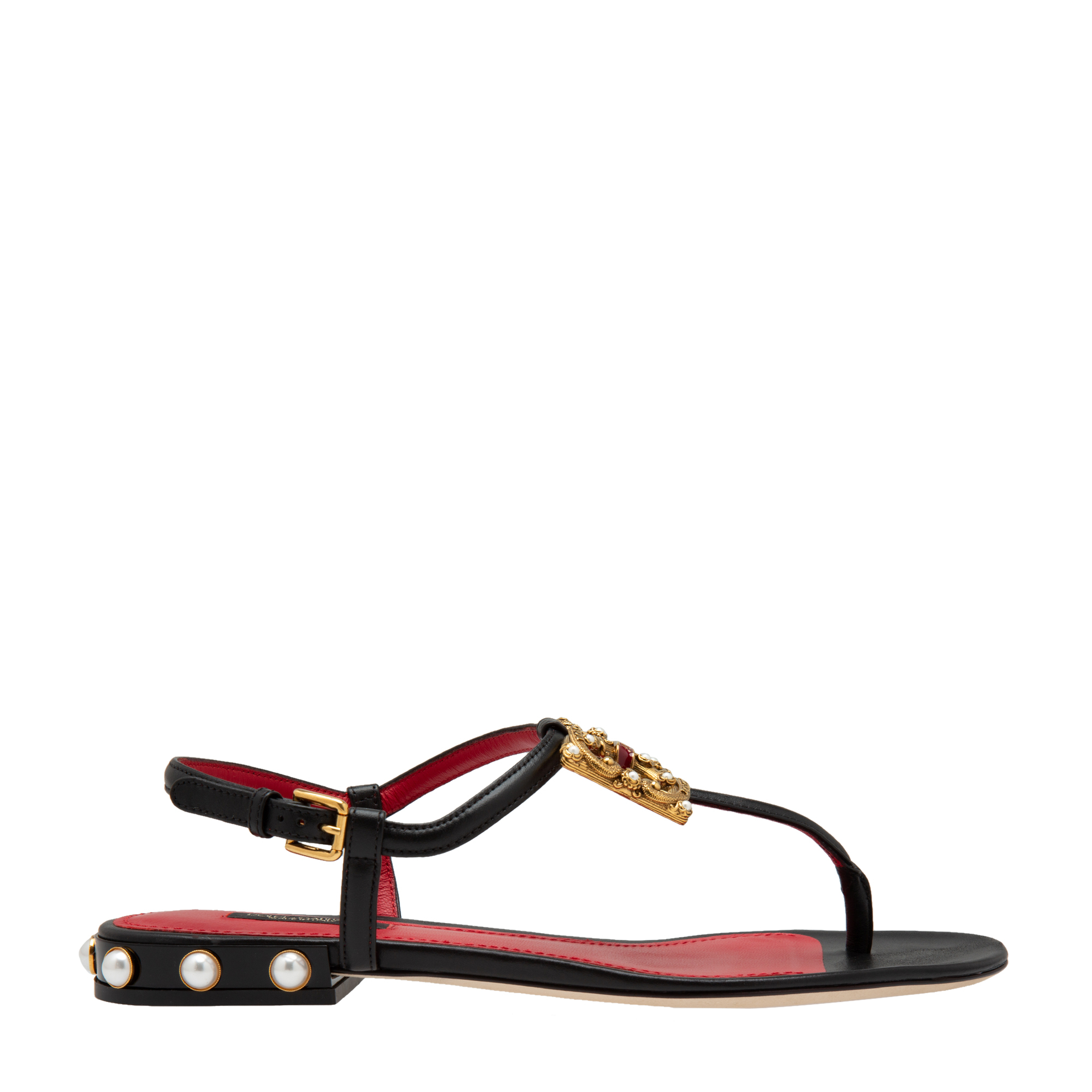 

Leather sandals, Black