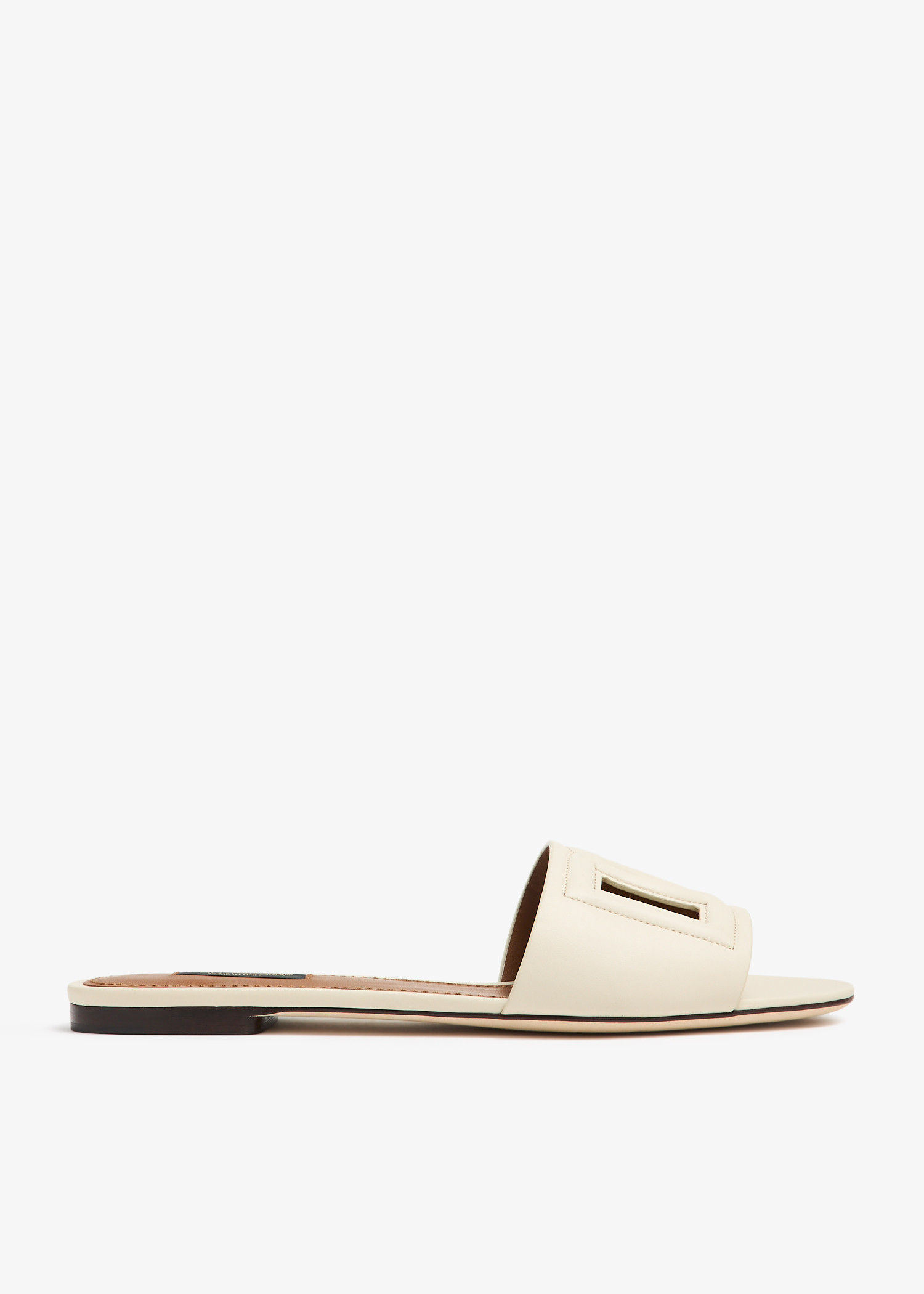 

Bianca embossed slippers, White