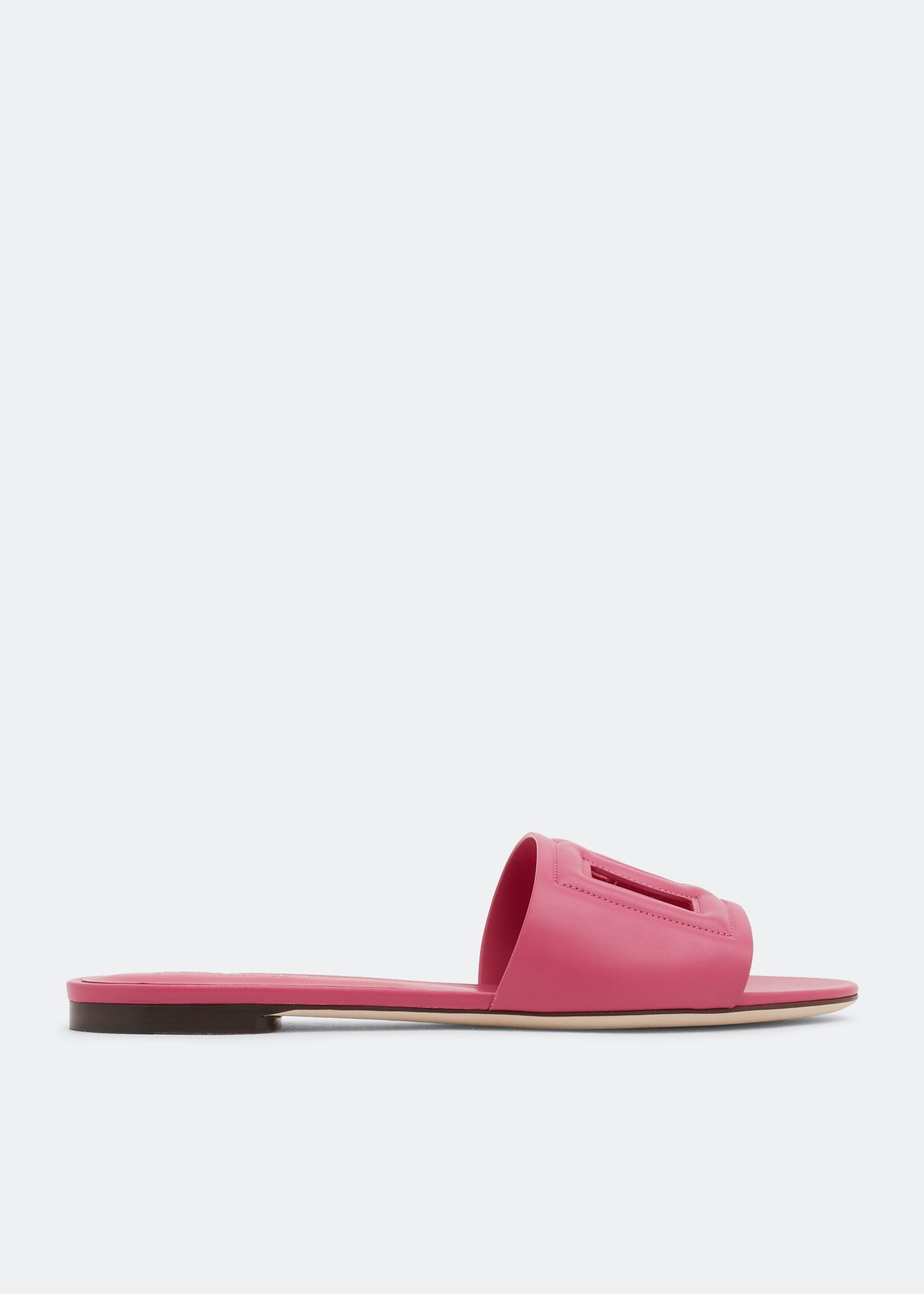 

DG logo flat sandals, Pink