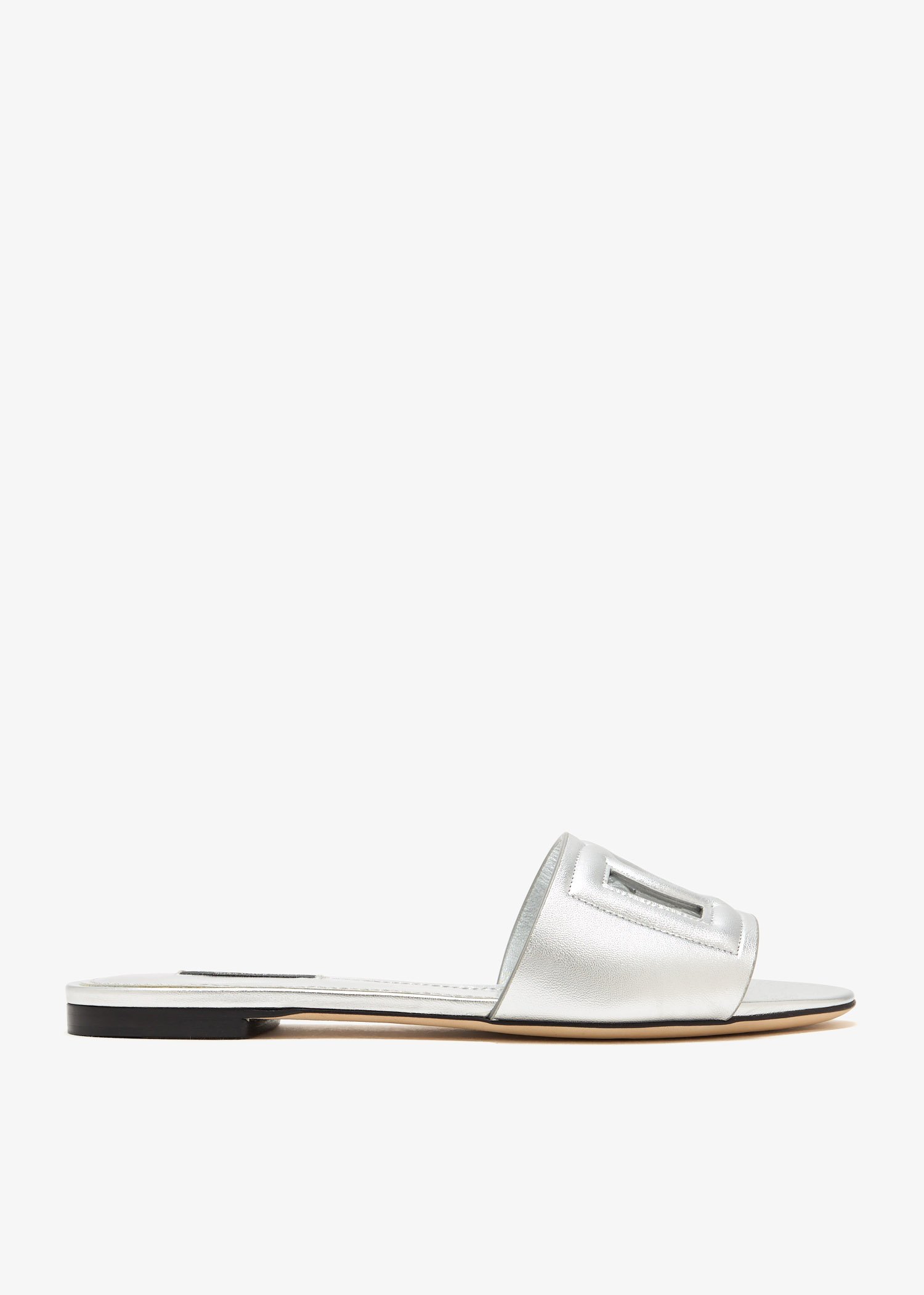 

Exclusive Bianca embossed slippers, Silver