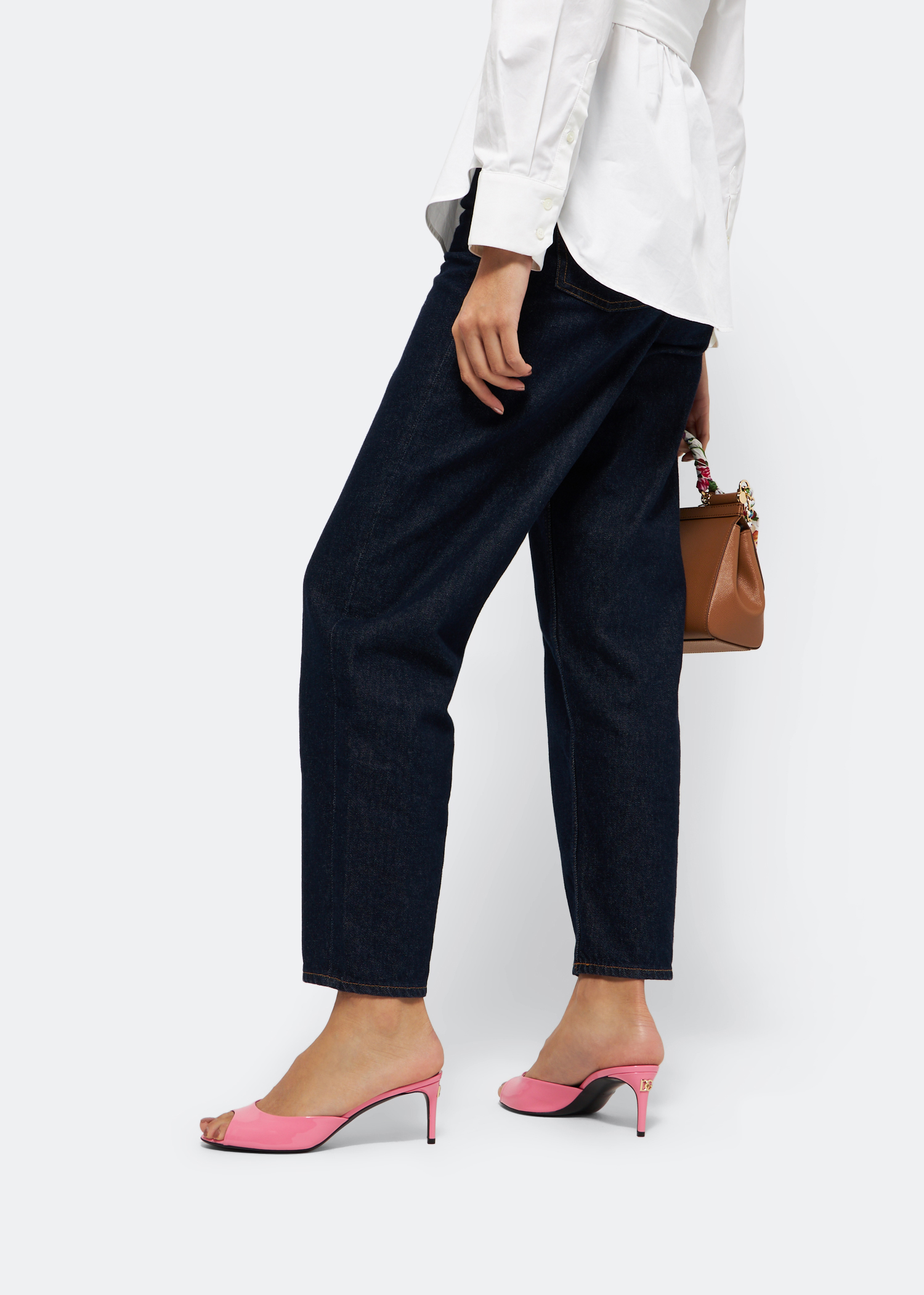 

Patent leather mules, Pink